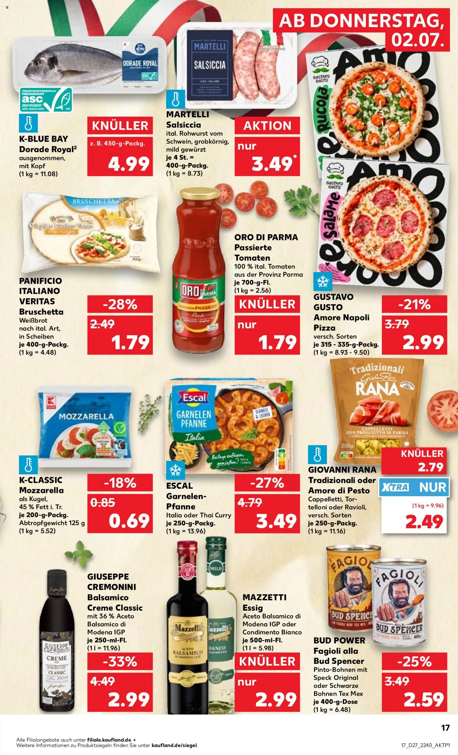 {H1} | Pagina: 17 | Producten: Rucola, Tomaten, Mozzarella, Crème