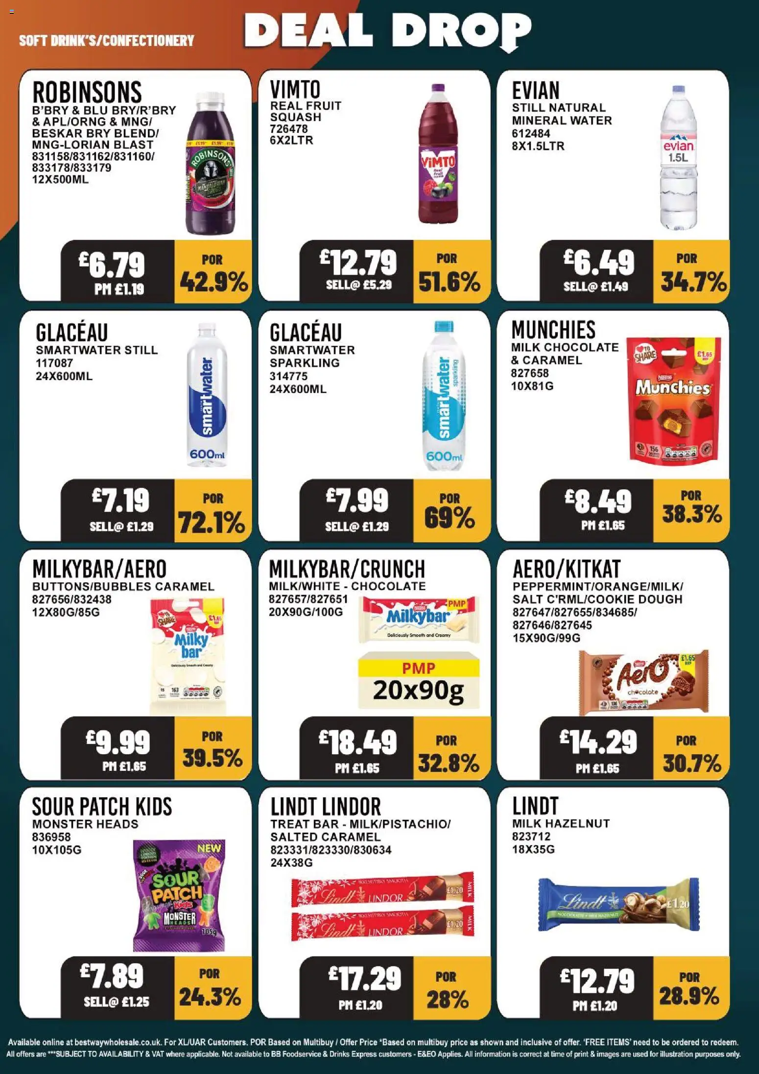 {H1} | Page: 12 | Products: Dough, Milk, Water, Mineral water