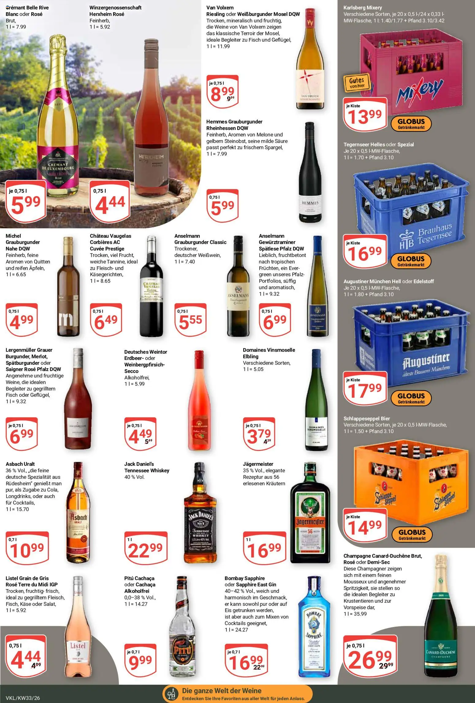 Globus Prospekt Völklingen – gültig ab 10.08.2026 | Seite: 18 | Produkte: Jägermeister, Melone, Fleisch, Whiskey