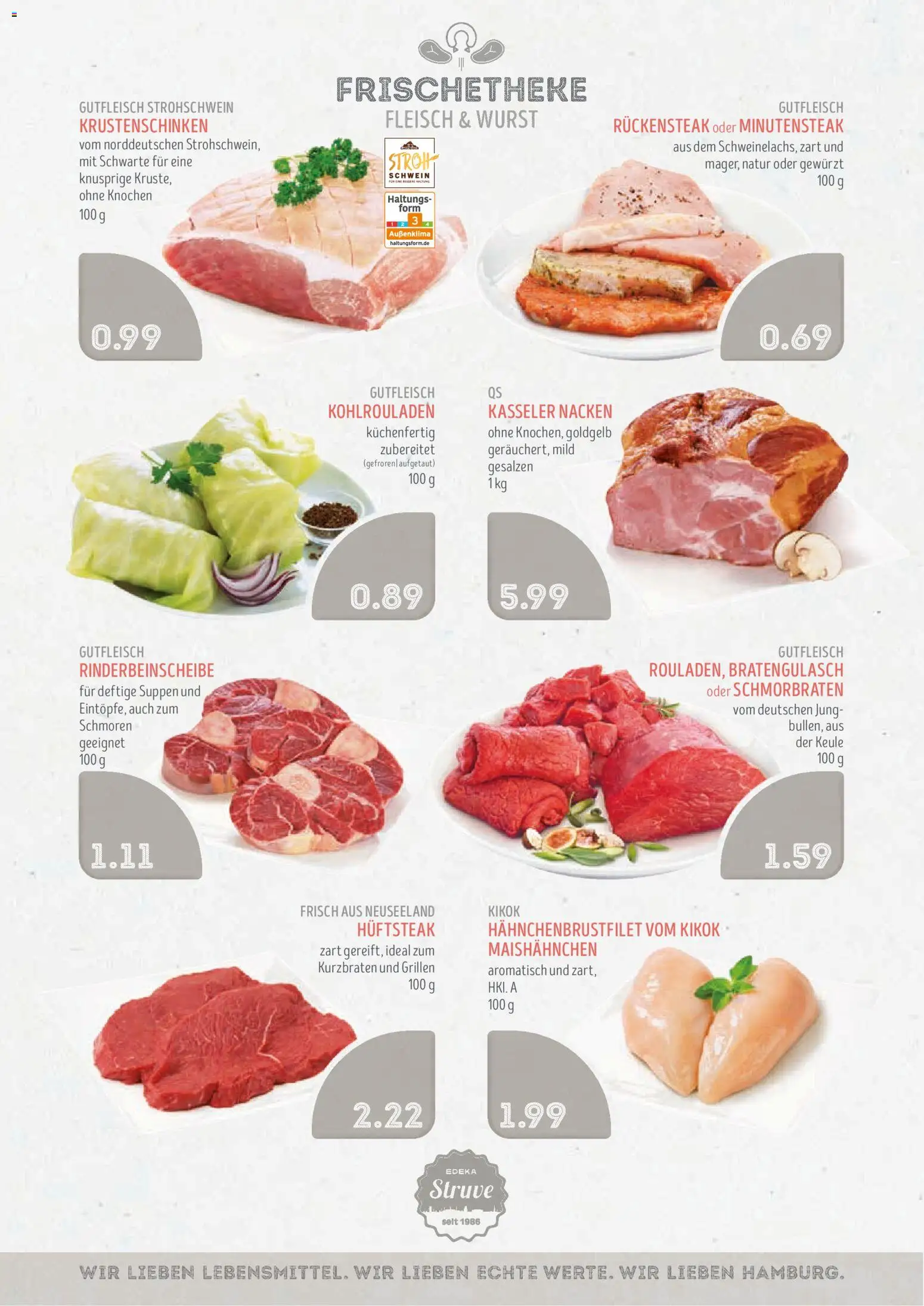 Edeka Struve Prospekt – gültig ab 19.10.2026 | Seite: 4 | Produkte: Kasseler nacken, Wurst, Fleisch