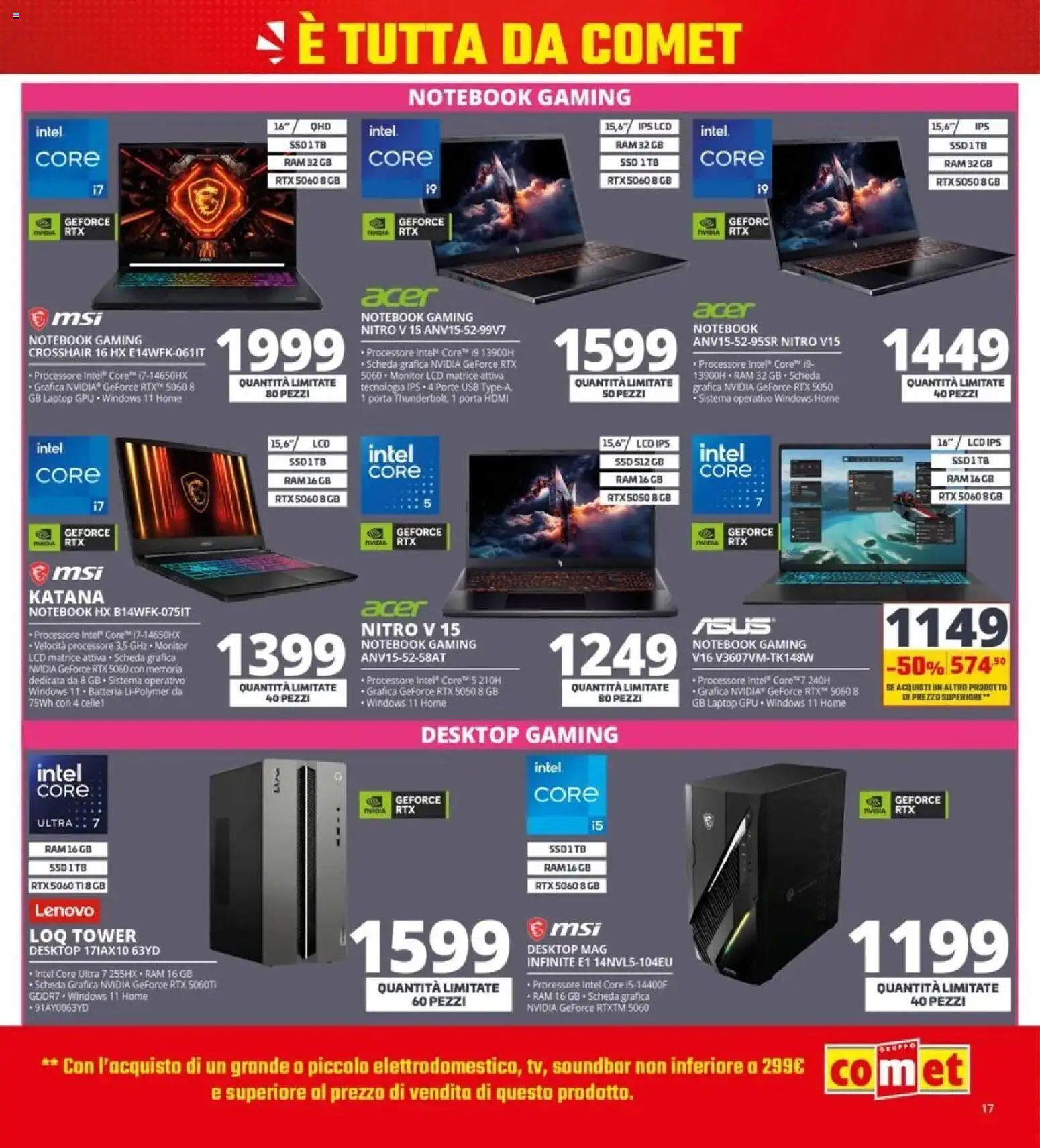 Nuovo Comet volantino dal 24/09/2026 > offerte anteprima 🛍️ | Pagina: 17 | Prodotti: Monitor, Notebook, Porta, Soundbar