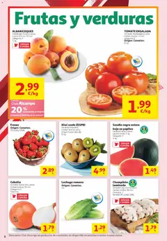 Vista previa Alcampo Canarias válido desde el 16/06/2026 | Página: 2 | Productos: Fresas, Μαξιλάρι λαιμού, Kiwi, Παγωμένο τσάι