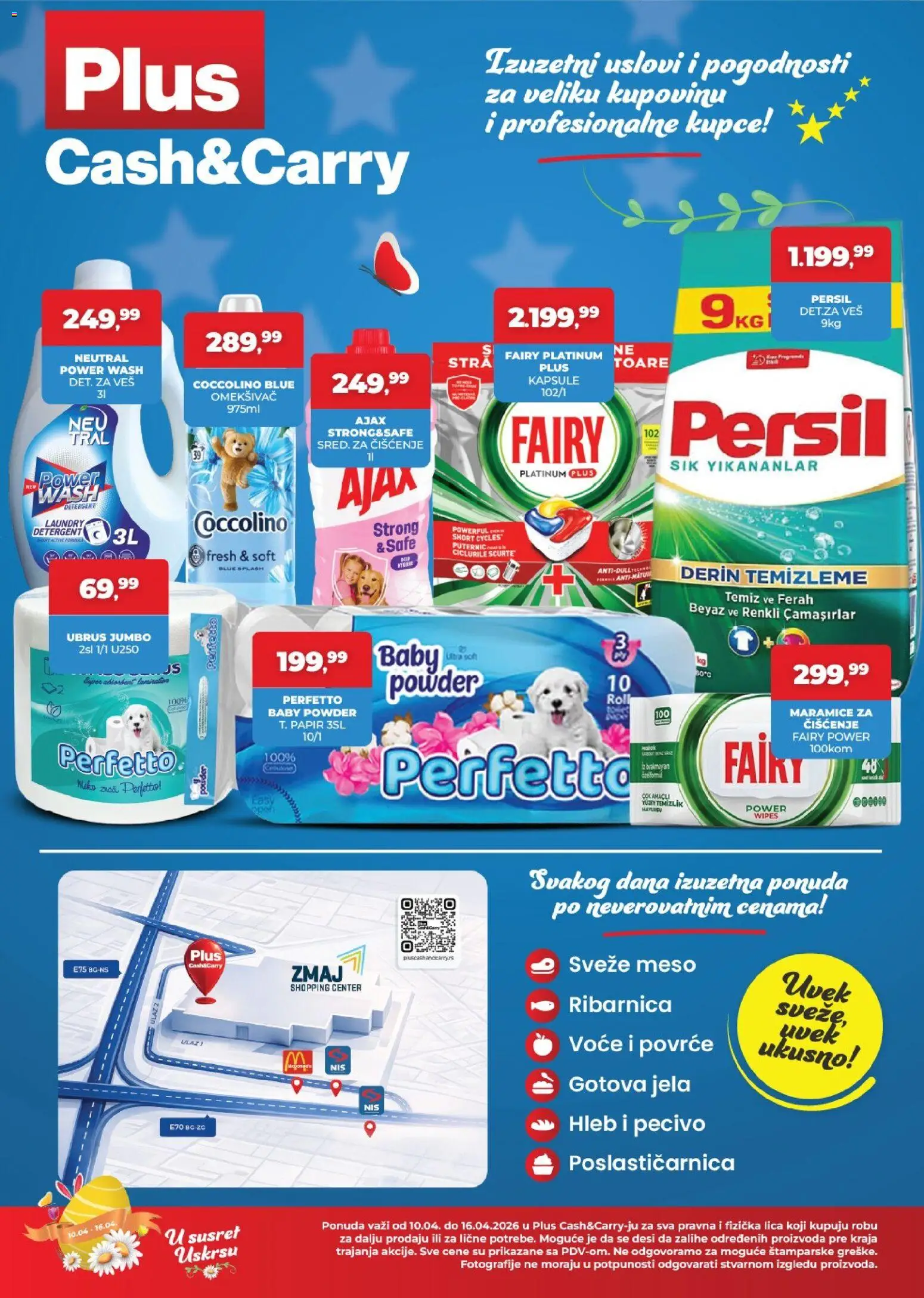 Plus Cash & Carry katalog - važi od 10.04.2026 | Strana: 4 | Proizvode: Ubrus, Pecivo, Ajax, Coccolino