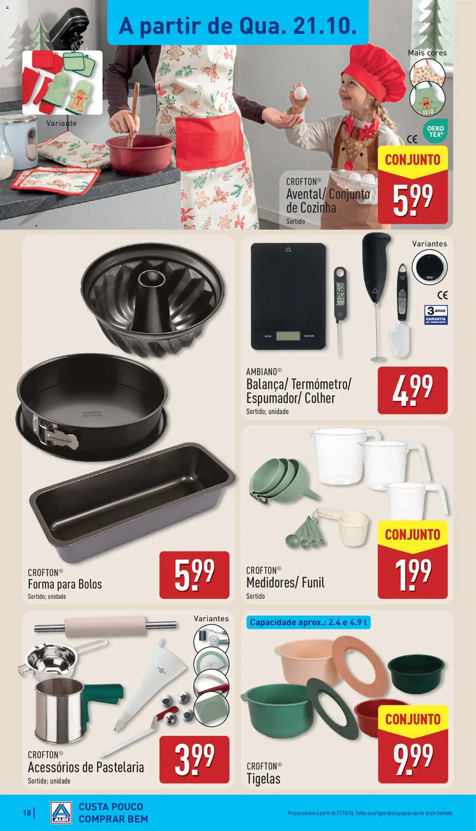 Aldi folheto │ válido de 24/10/2026 | Página: 18 | Produtos: Chapéu, Espumador de leite, Termómetro, Leite