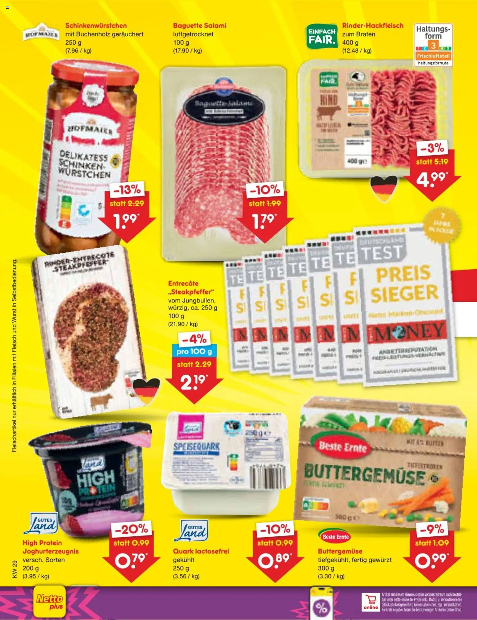 Netto Marken-Discount Prospekt – gültig ab 20.07.2026 | Seite: 44 | Produkte: Quark, Baguette, Salami, Schinken