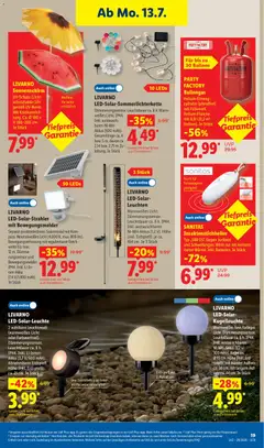 LIVARNO Sonnenschirm, UV-Schutz (Lichtschutzfaktor 50+ gemäß UV-Norm. Mit Knickvorrichtung. Ca. Ø 160 x H 160-200 cm. Je Stück ab 13.07.2026 gültig | Seite: 37 | Produkte: String, Sonnenschirm
