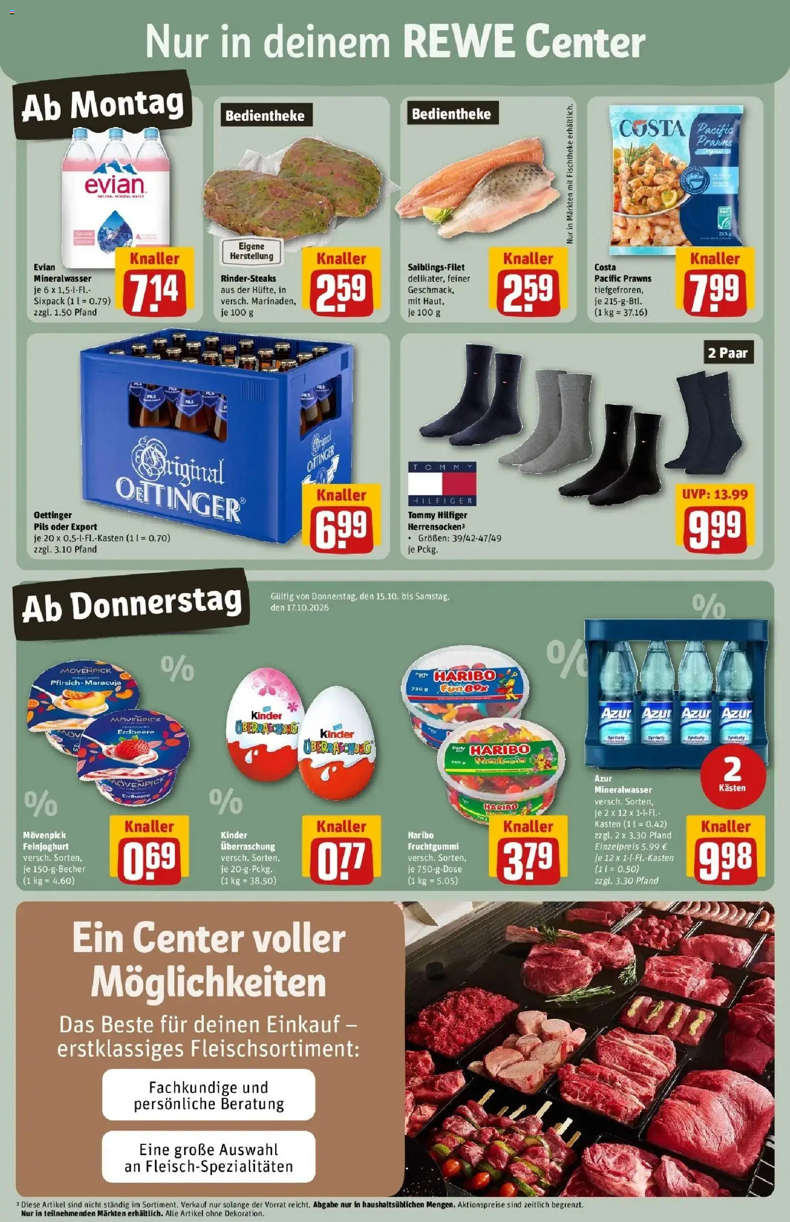 REWE Prospekt ab 12.10.2026 zum Blättern » Angebote | Seite: 3 | Produkte: Haribo, Oettinger, Mineralwasser, Pfirsich