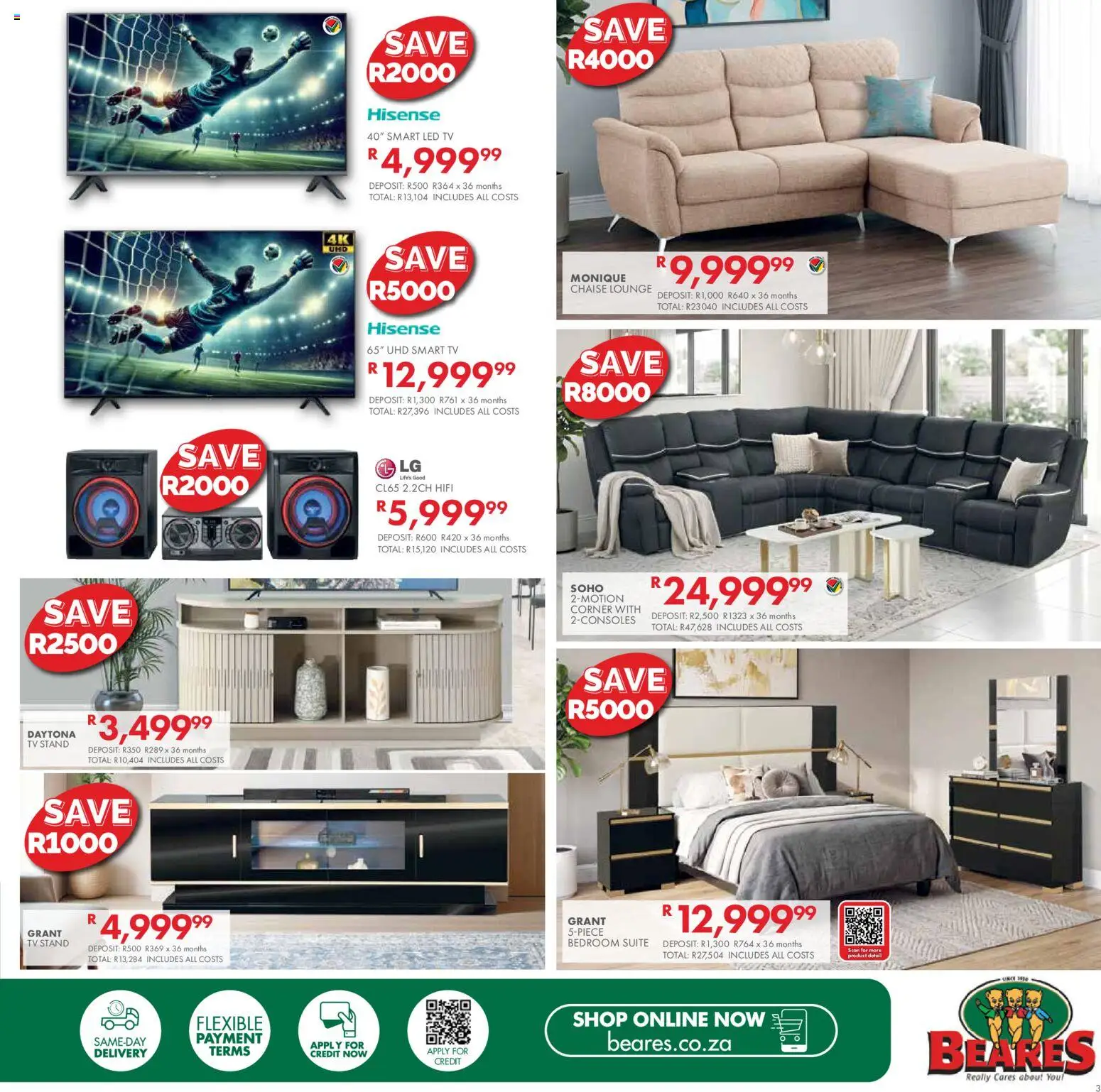New Beares catalogue – valid from 28/09/2026 | Page: 3 | Products: TV, Chaise