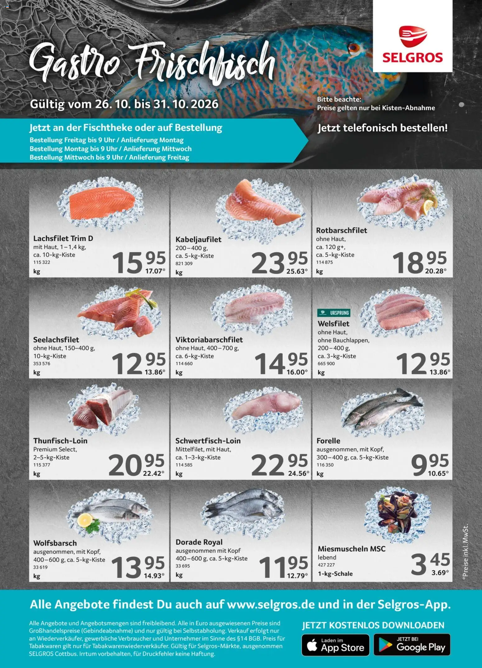 Selgros Frischfisch – gültig ab 26.10.2026 | Seite: 1 | Produkte: Dorade, Uhr