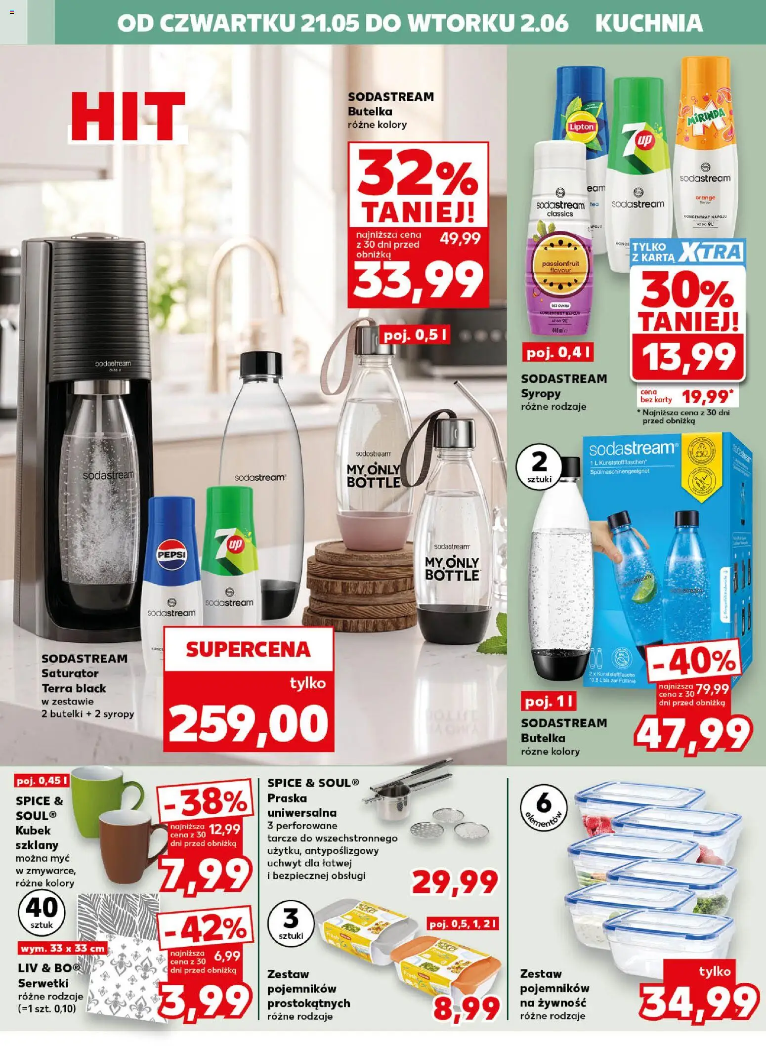 Kaufland Polsko leták - Złap okazje od 21.05.2026 | Strana: 10 | Produkty: Pepsi, Mirinda, Sodastream, Karty