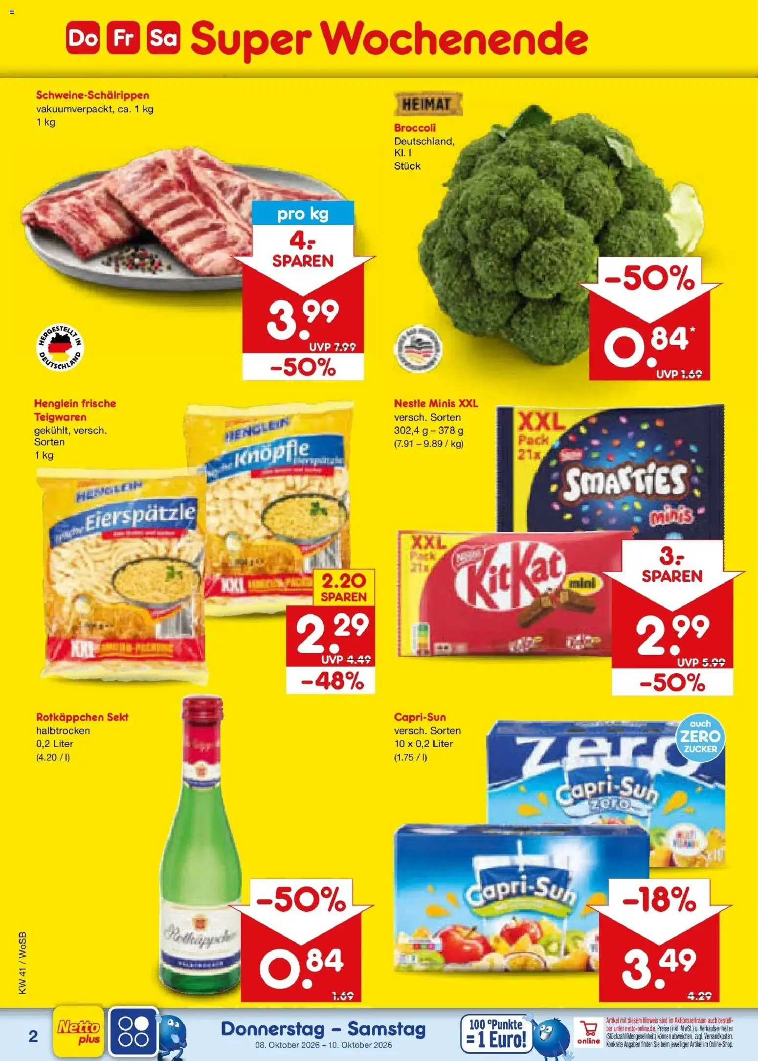 Netto Marken-Discount Prospekt Ludwigshafen-Edigheim (ab 05.10.2026) » Angebote | Seite: 54 | Produkte: Capri sun, Sekt, Smarties, Rotkäppchen