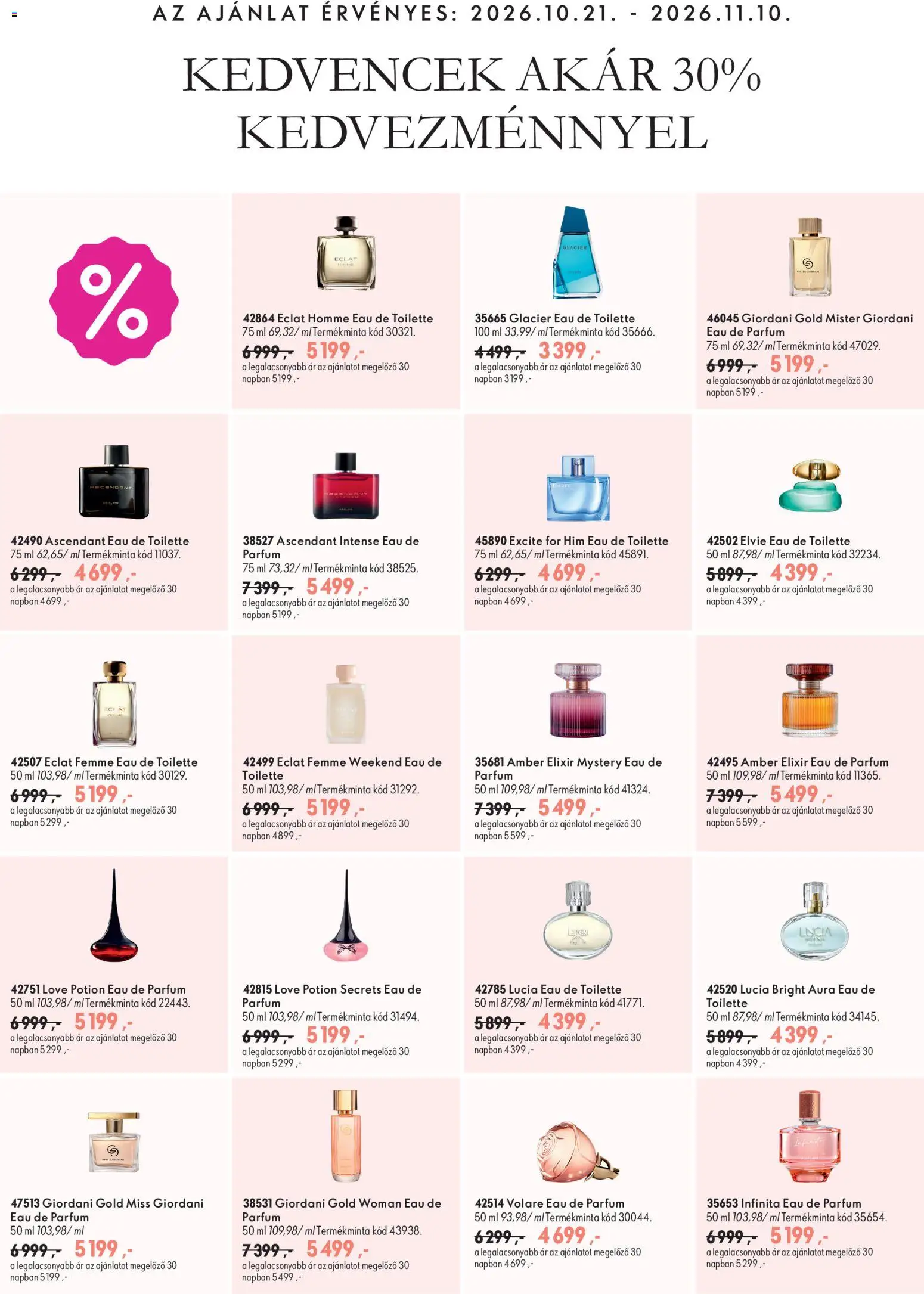 Oriflame akciós ujság - amely érvényes a következő dátumtól: 2026.10.21. | Oldal: 9 | Termékek: Parfüm