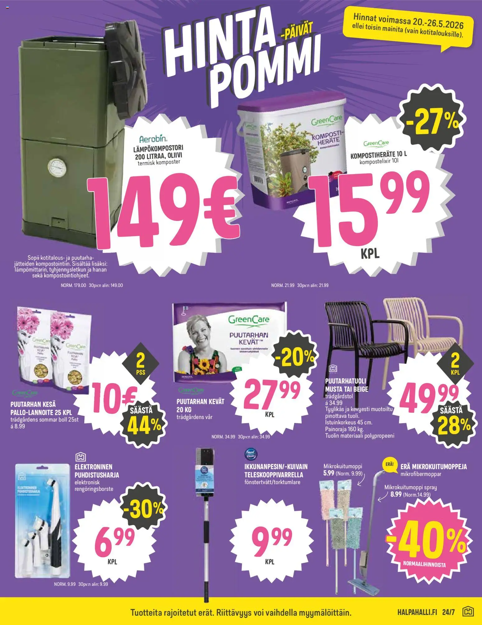 Halpa Halli tarjoukset – voimassa 20.05.2026 alkaen | Sivu: 11 | Tuotteet: Komposti, Voi