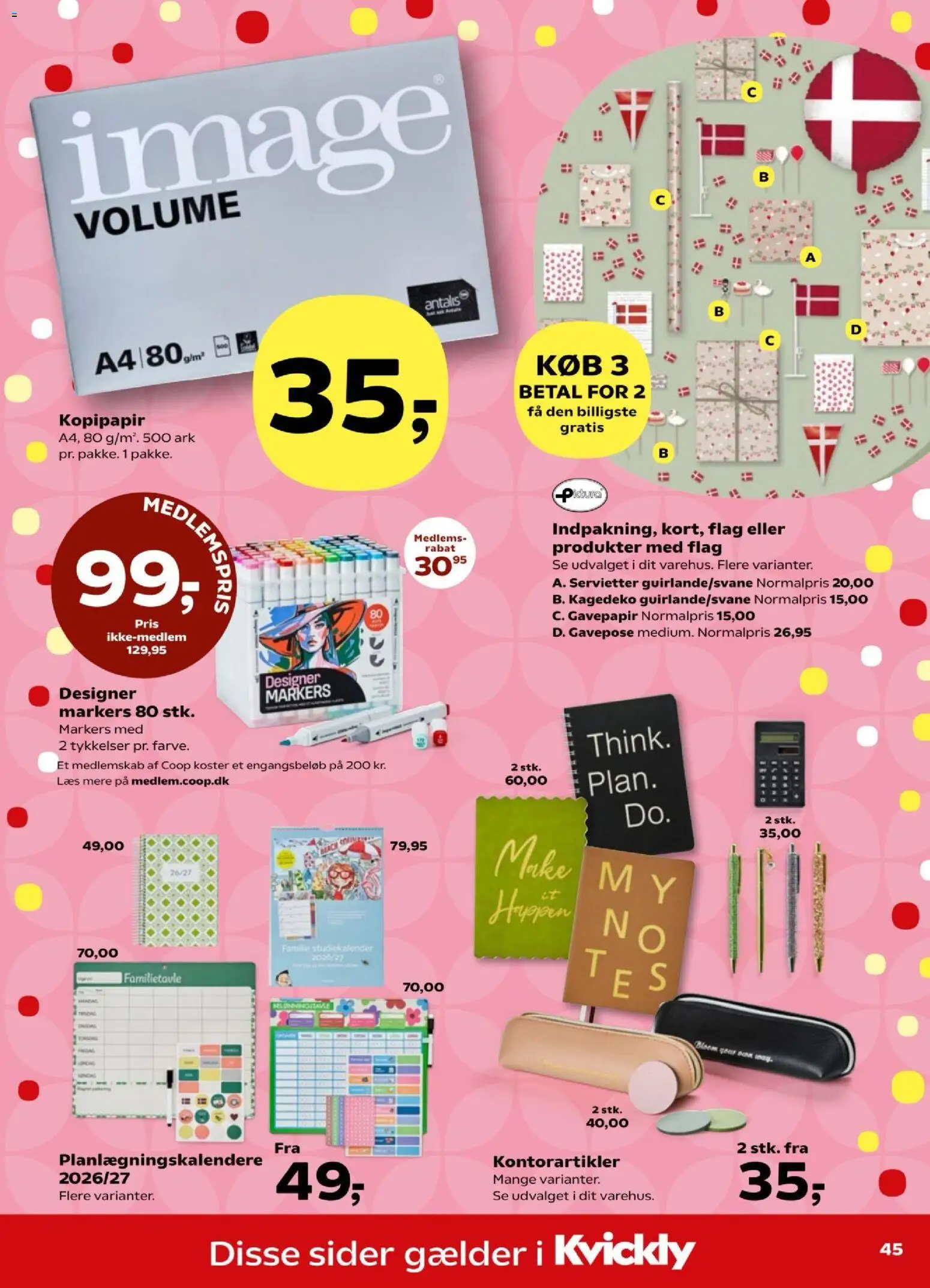 Kvickly tilbudsavis – gyldig fra 14/08/2026 | Side: 49 | Produkter: Gavepapir, Case