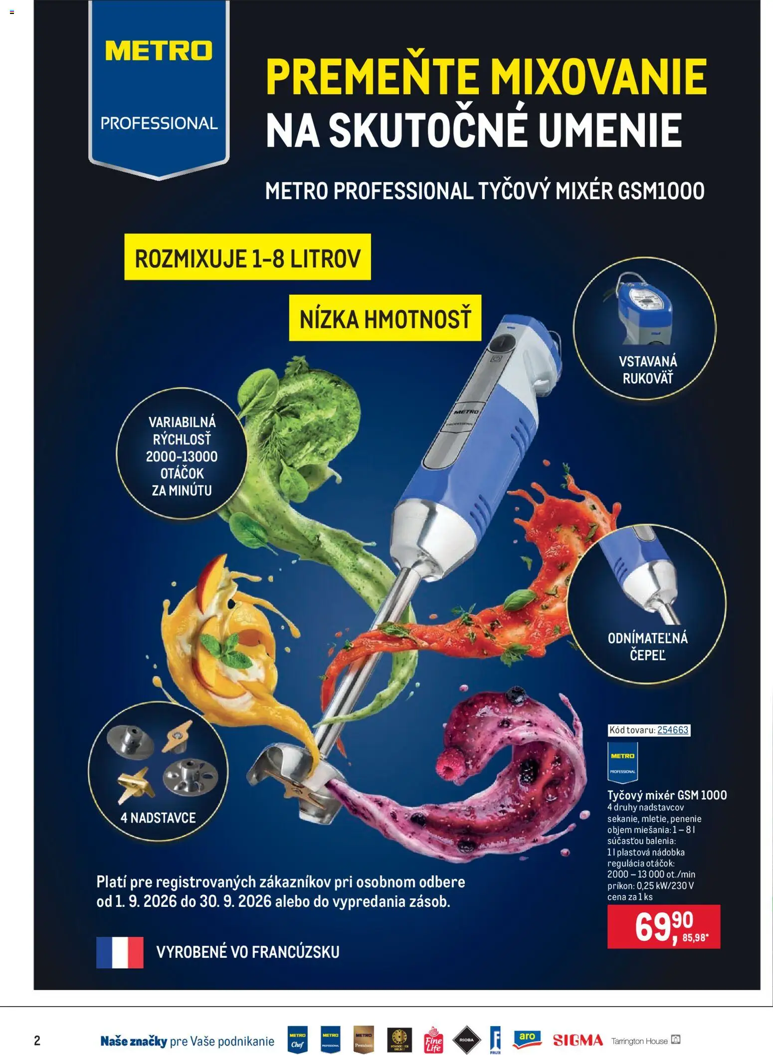Nové Metro akcie – leták je platný od 26.08.2026 | Strana: 2 | Produkty: Mixér, Tyčový mixér