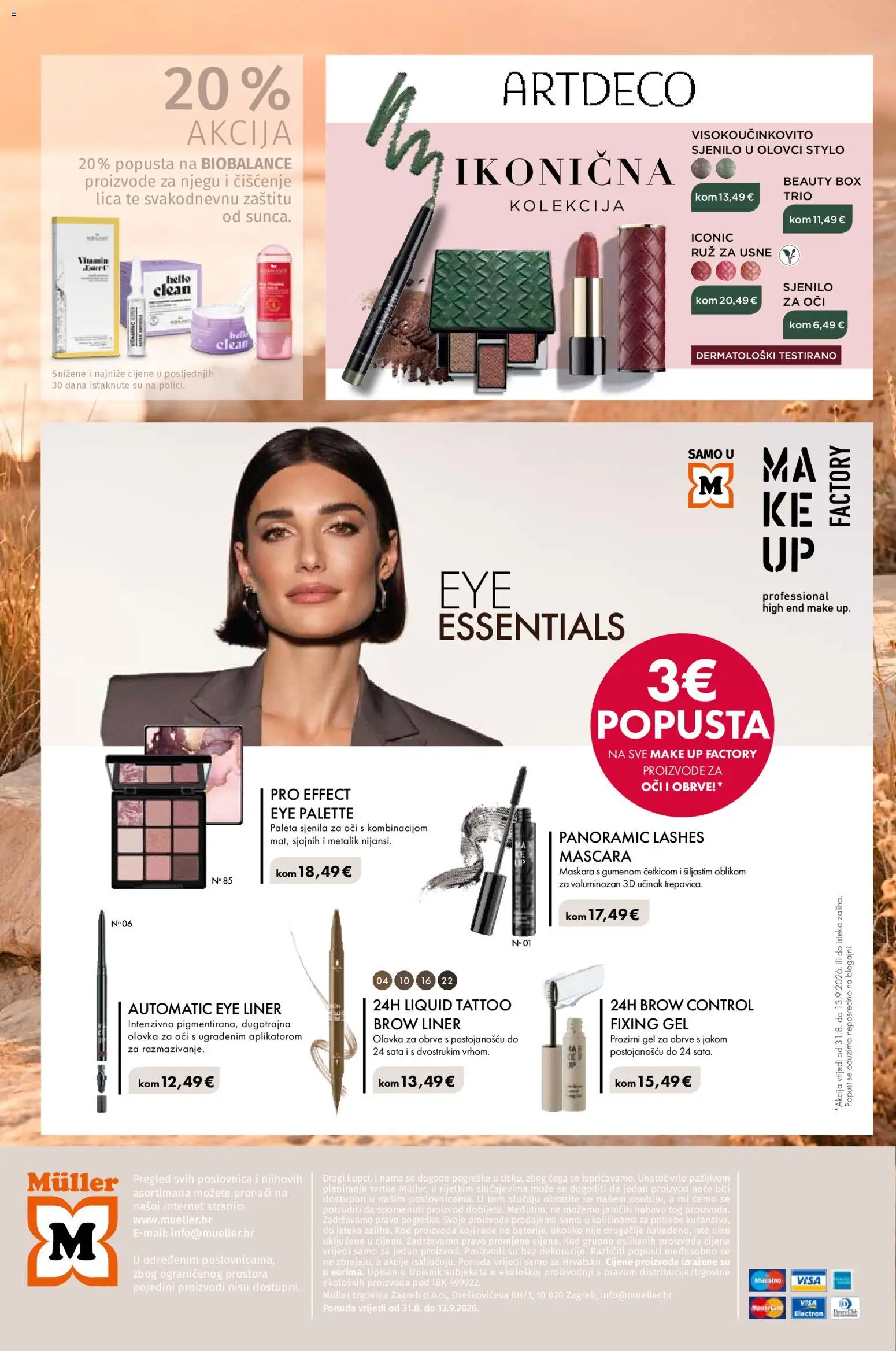 Müller katalog | vrijedi od 07.09.2026 | Stranica: 6 | Proizvodi: Paleta, Maskara, Olovka za obrve, Olovka za oči
