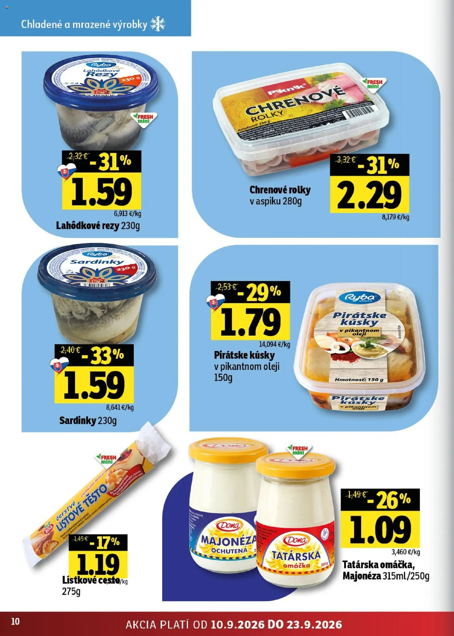 Nové Fresh akcie – leták je platný od 10.09.2026 | Strana: 10