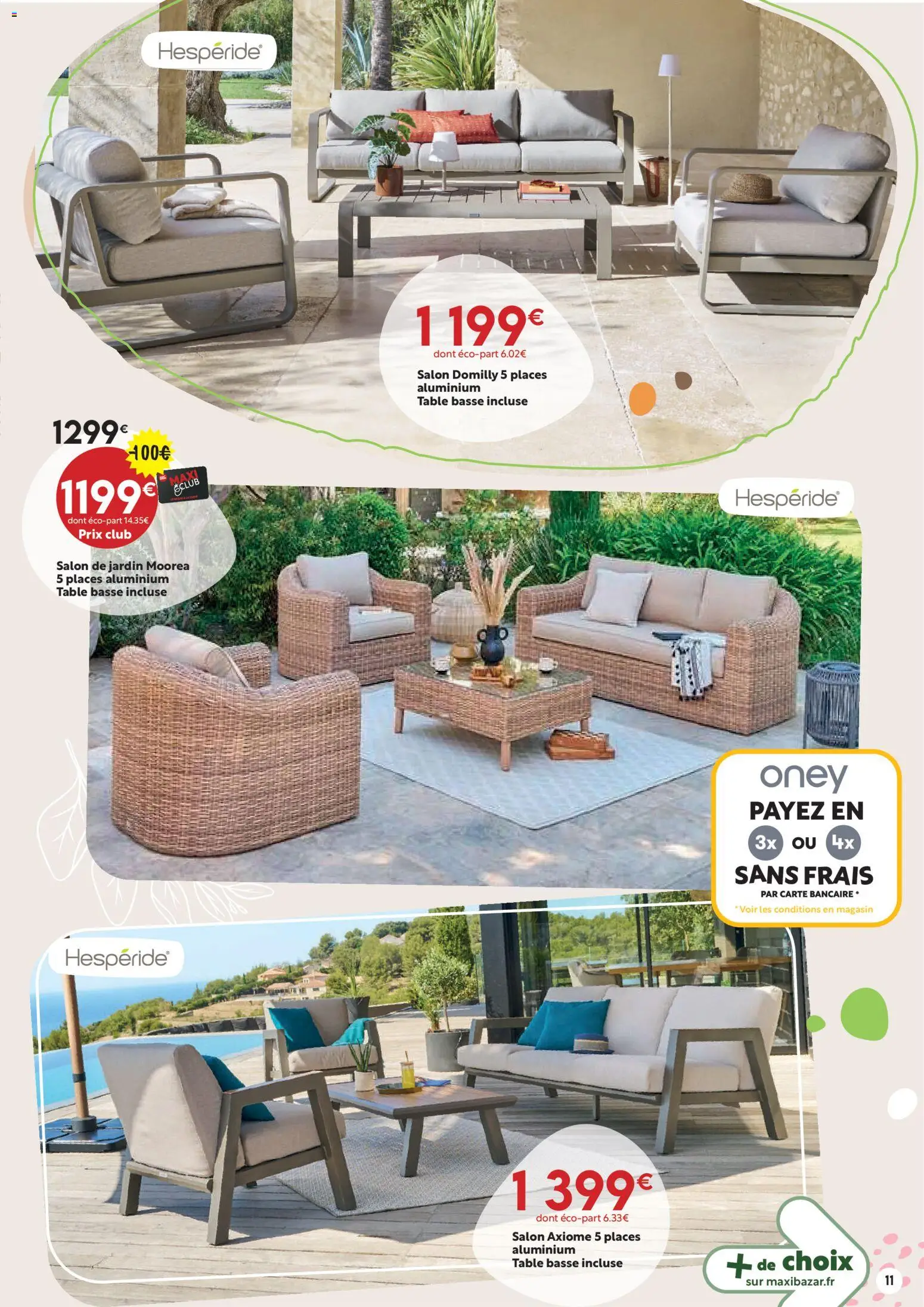 {H1} | Page: 11 | Produits: Salon de jardin, Table basse, Table