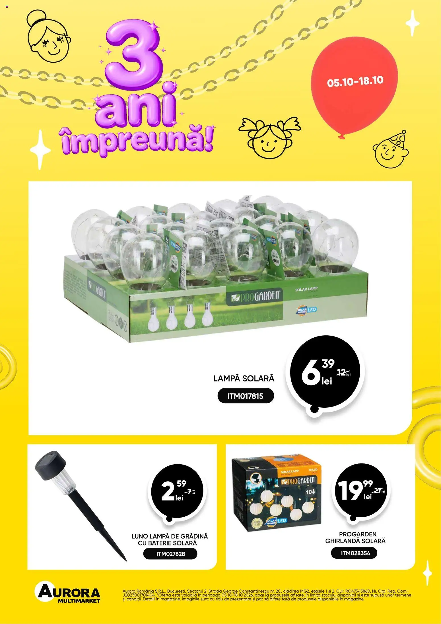 Noul catalog Aurora Multimarket – valabil de la 05.10.2026 | Pagină: 12 | Produse: Gradina, Solara, Baterie, Lampă