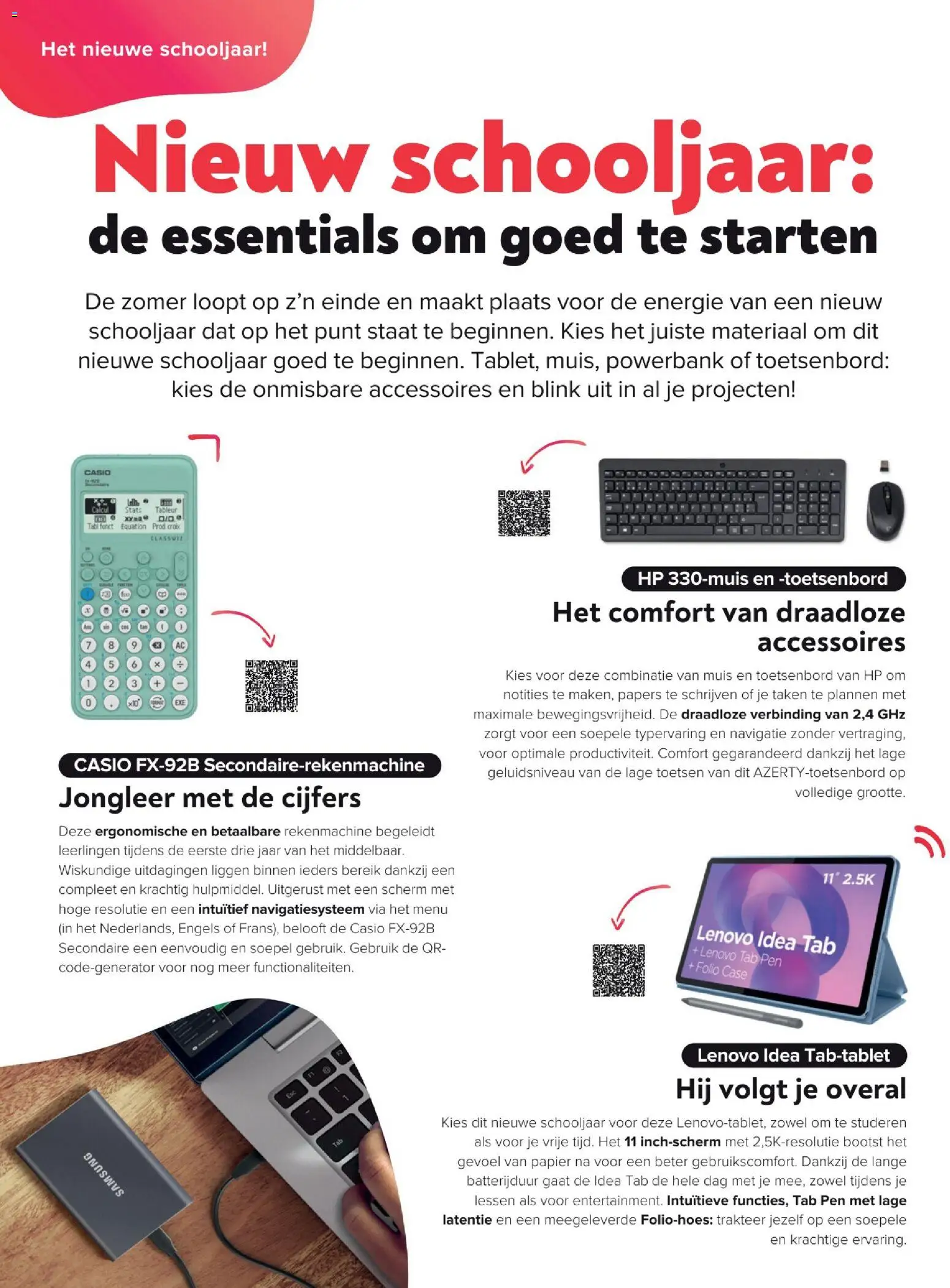 {H1} | Pagina: 6 | Producten: Rekenmachine, Navigatie, Scherm, Muis
