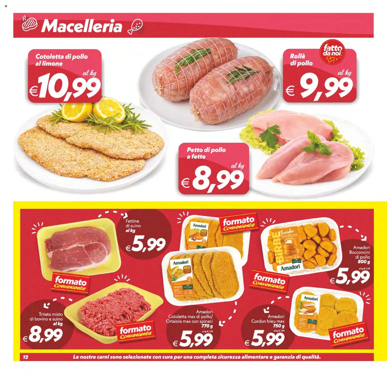 Volantino SuperConveniente del 13/10/2026 | Pagina: 12 | Prodotti: Bovino, Pollo, Limone, Spinaci
