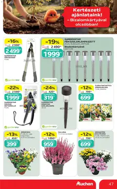 GARDENSTAR MŰANYAG SZOLÁRLÁMPA, 30 cm - amely érvényes a következő dátumtól: 2026.08.27. | Oldal: 47 | Termékek: Árvácska, Virághagyma, Metszőolló, Ágvágó