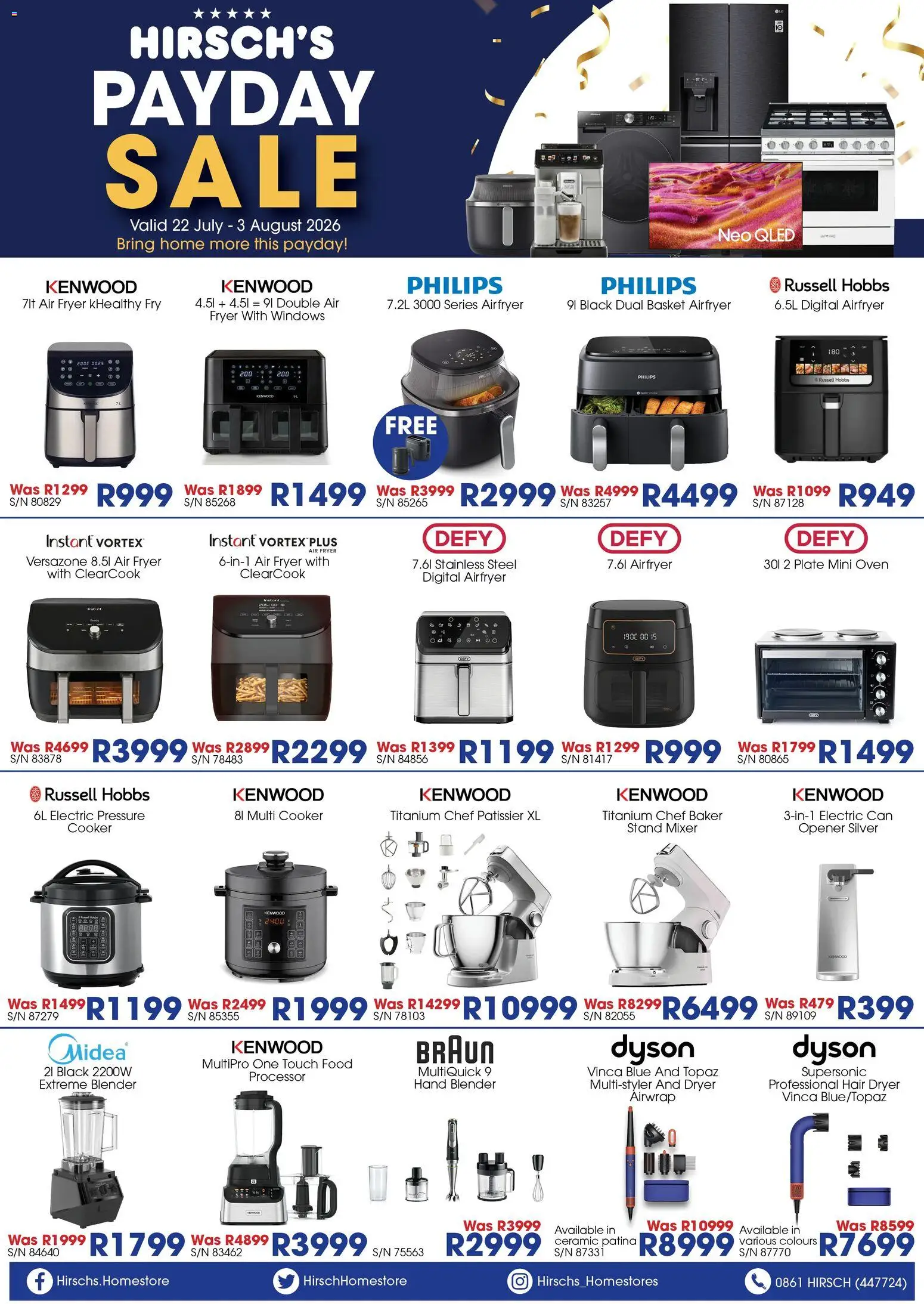 New Hirsch's catalogue – valid from 22/07/2026 | Page: 5 | Products: Dryer, Plate, Fryer, Food processor