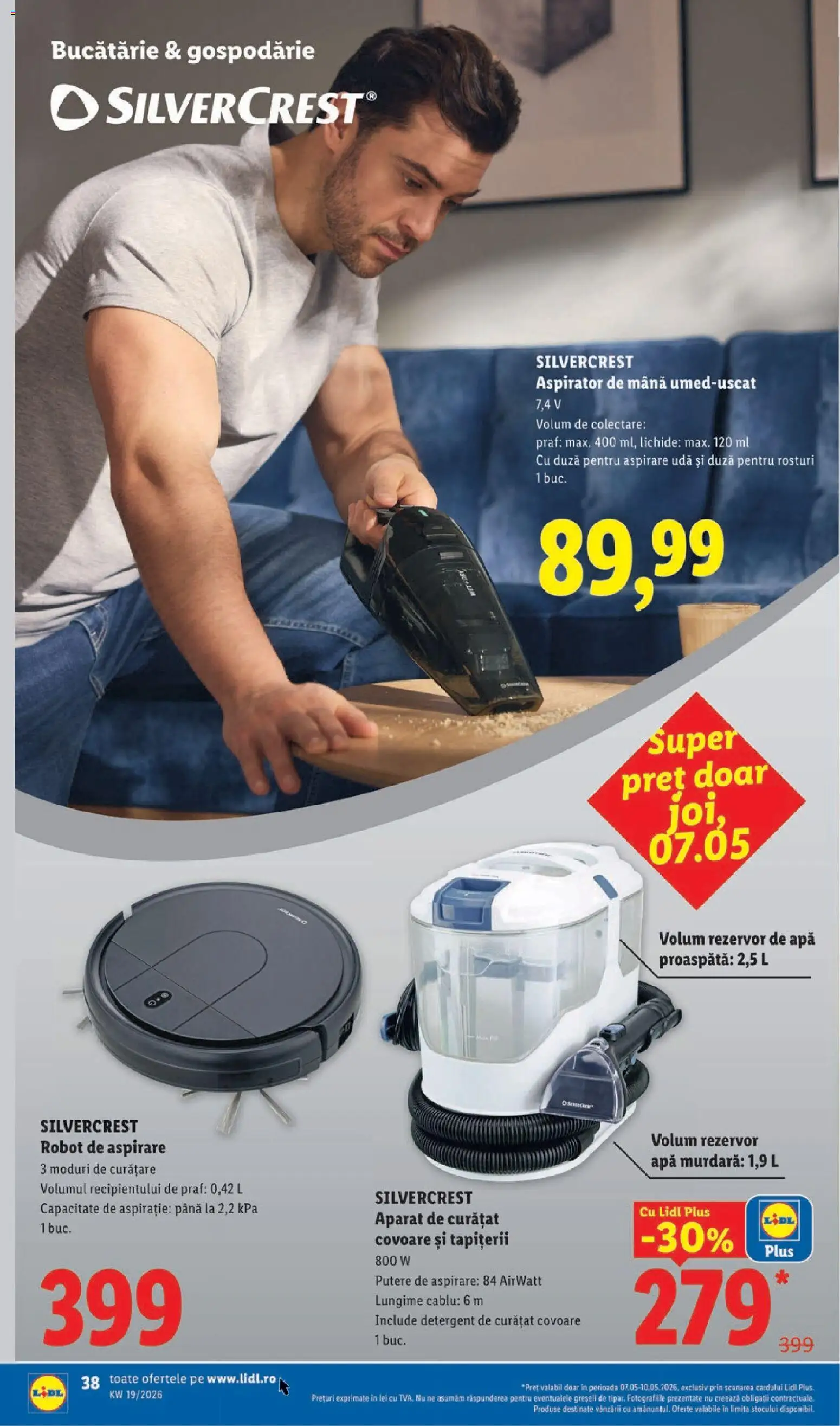 Noul catalog Lidl – valabil de la 04.05.2026 | Pagină: 38 | Produse: Aspirator, Robot, Bucătărie, Apă