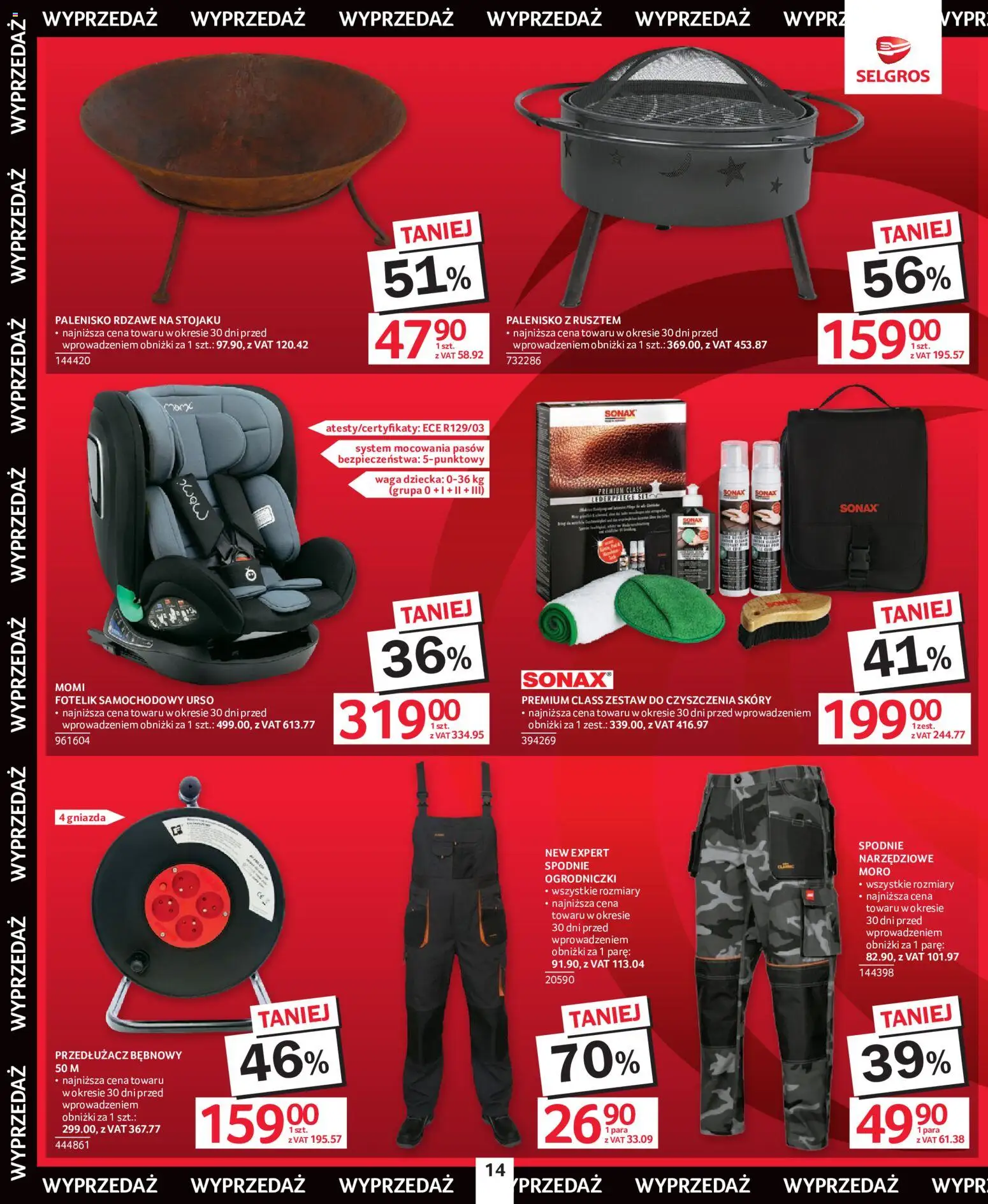 Selgros cash&carry gazetka - Wielka Wyprzedaż od 21.05.2026 | Strona: 14 | Produkty: Spodnie, Ogrodniczki, Waga, Przedłużacz