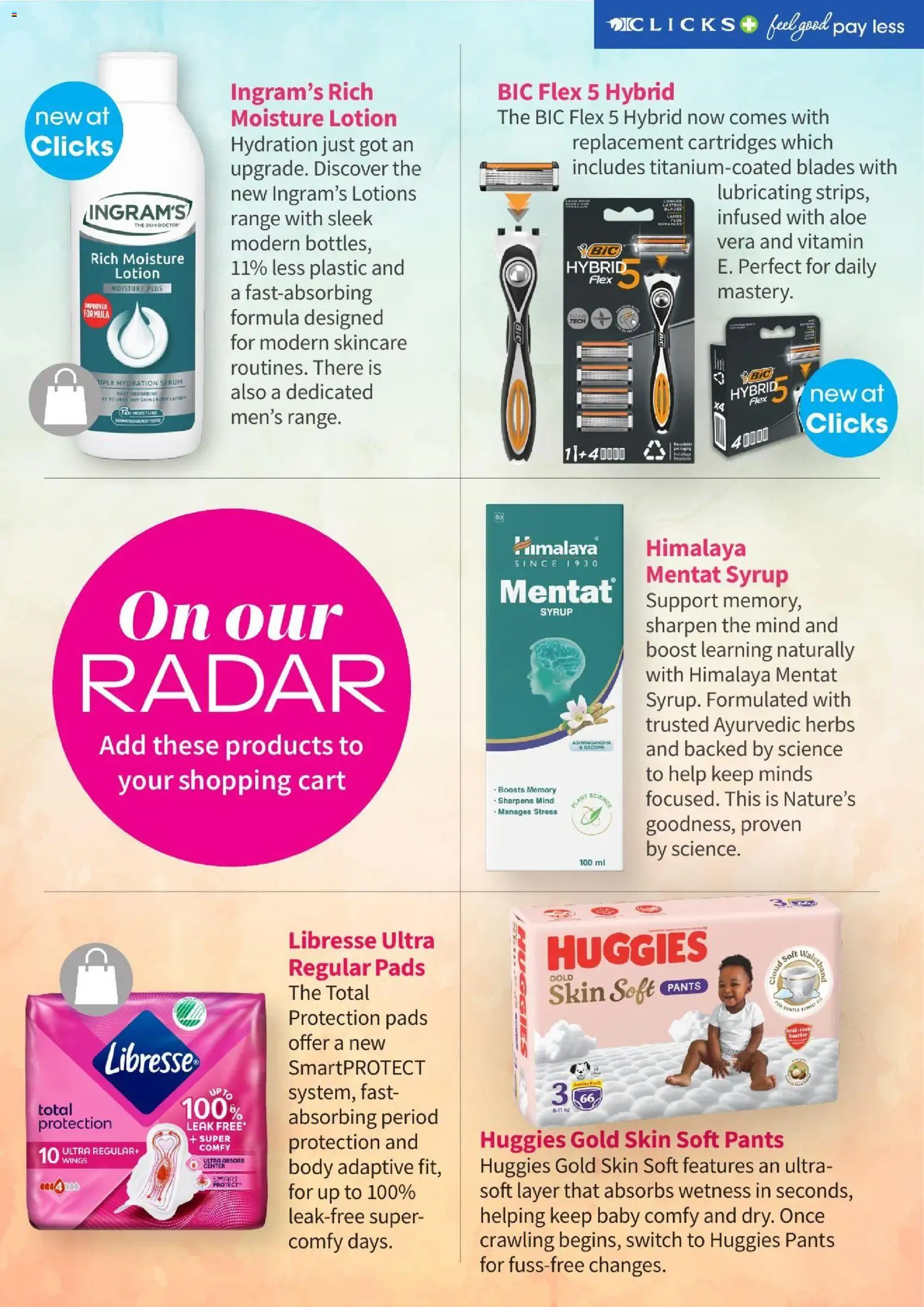 New Clicks catalogue – valid from 01/08/2026 | Page: 53 | Products: Pants, Pads, Switch, Syrup