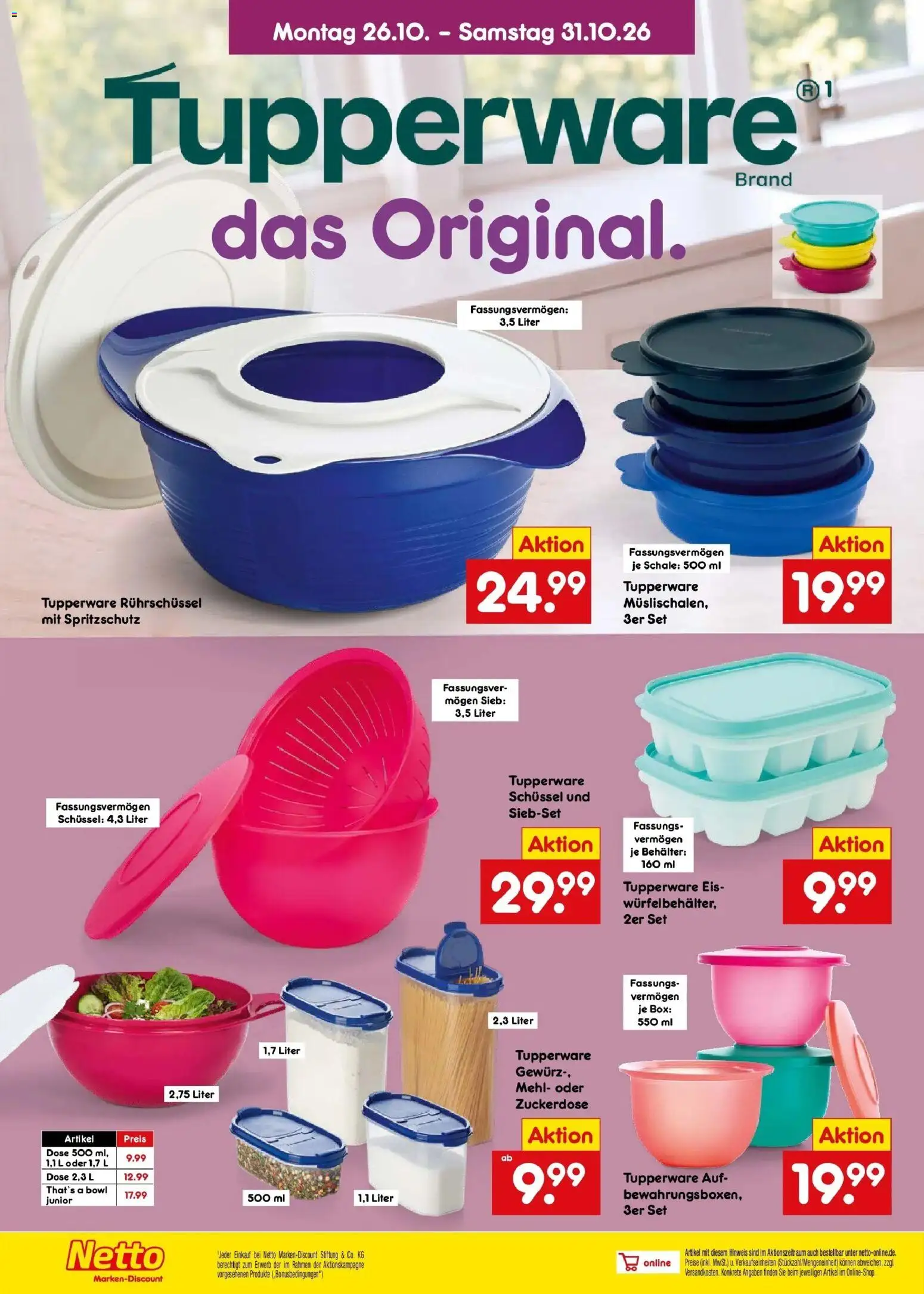 Netto Marken-Discount Prospekt Sindelfingen – gültig ab 26.10.2026 | Seite: 34 | Produkte: Mehl, Box, Eis