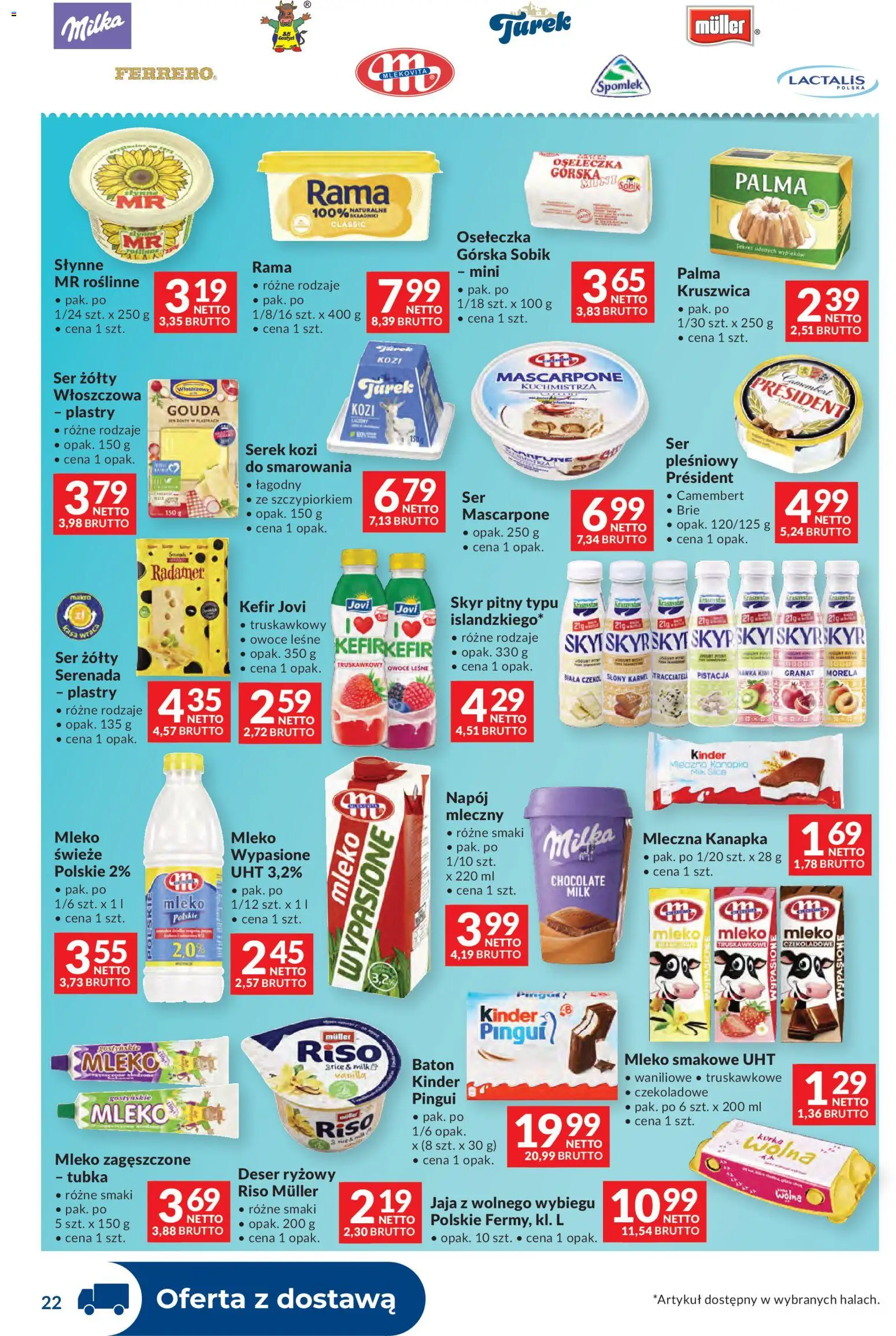 Makro gazetka - Dystrybucja do sklepów od 01.09.2026 | Strona: 22 | Produkty: Kefir, Słony karmel, Rama, Mascarpone