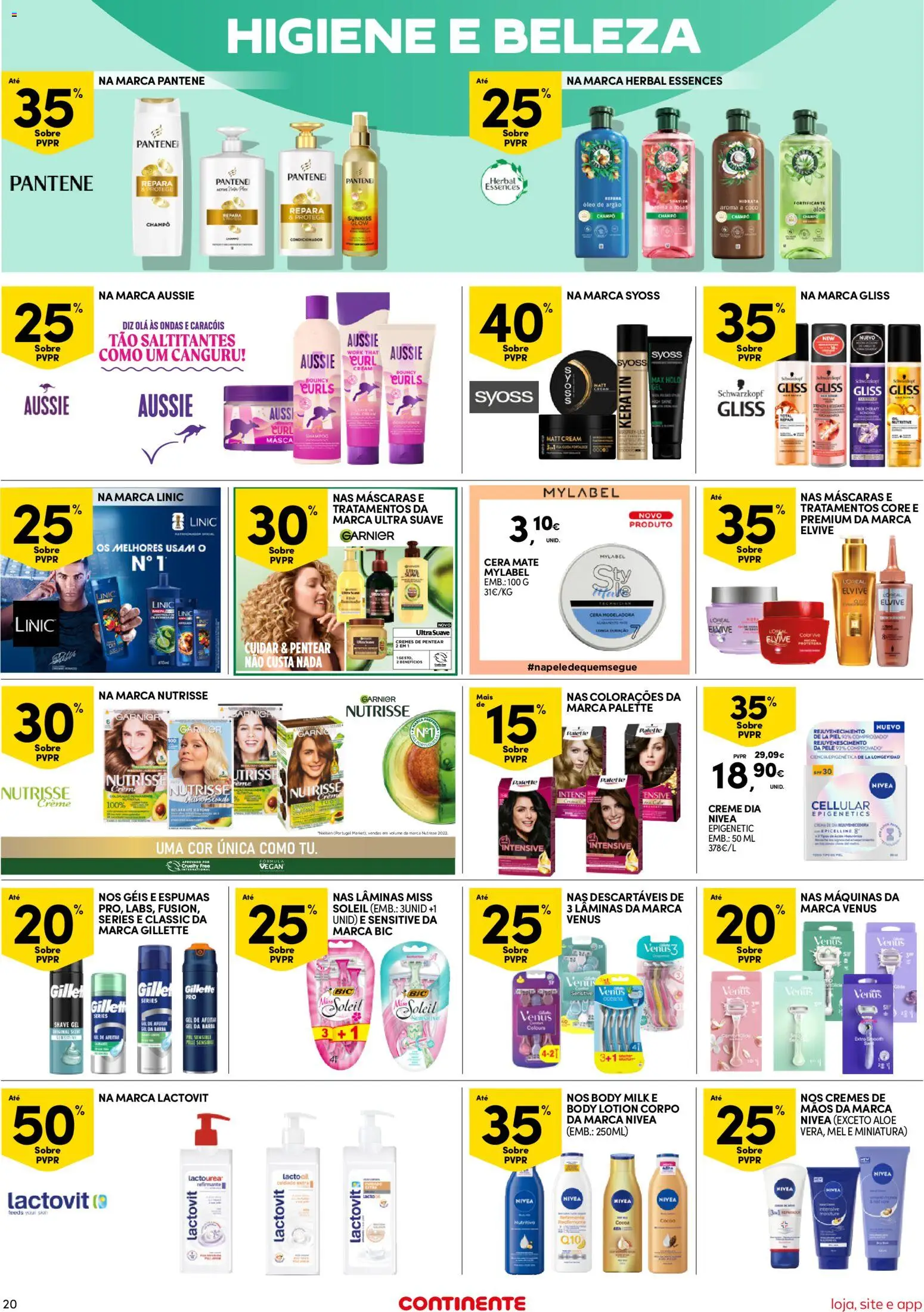 Continente folheto Bom Dia │ válido de 06/10/2026 | Página: 20 | Produtos: Champô, Condicionador, Mel, Coco