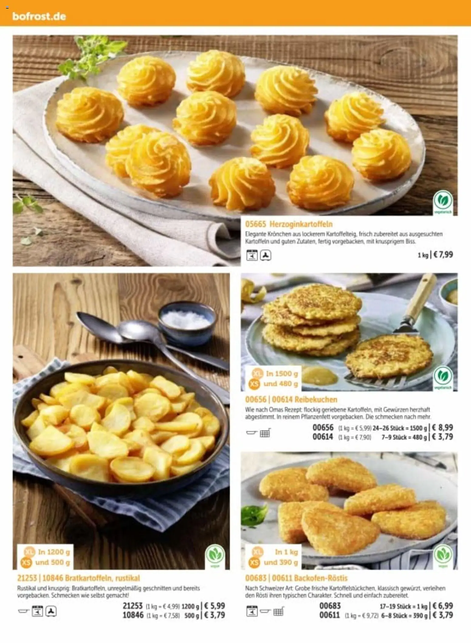 Bofrost Katalog – gültig ab 06.03.2026 | Seite: 46 | Produkte: Kartoffeln