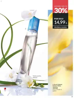 Vista previa 2. Eau de Toilette Summer White, Eau de Toilette Summer White with freesia, jasmine, and musk. válido desde el 01.05.2026 | Página: 19 | Productos: Eau de toilette
