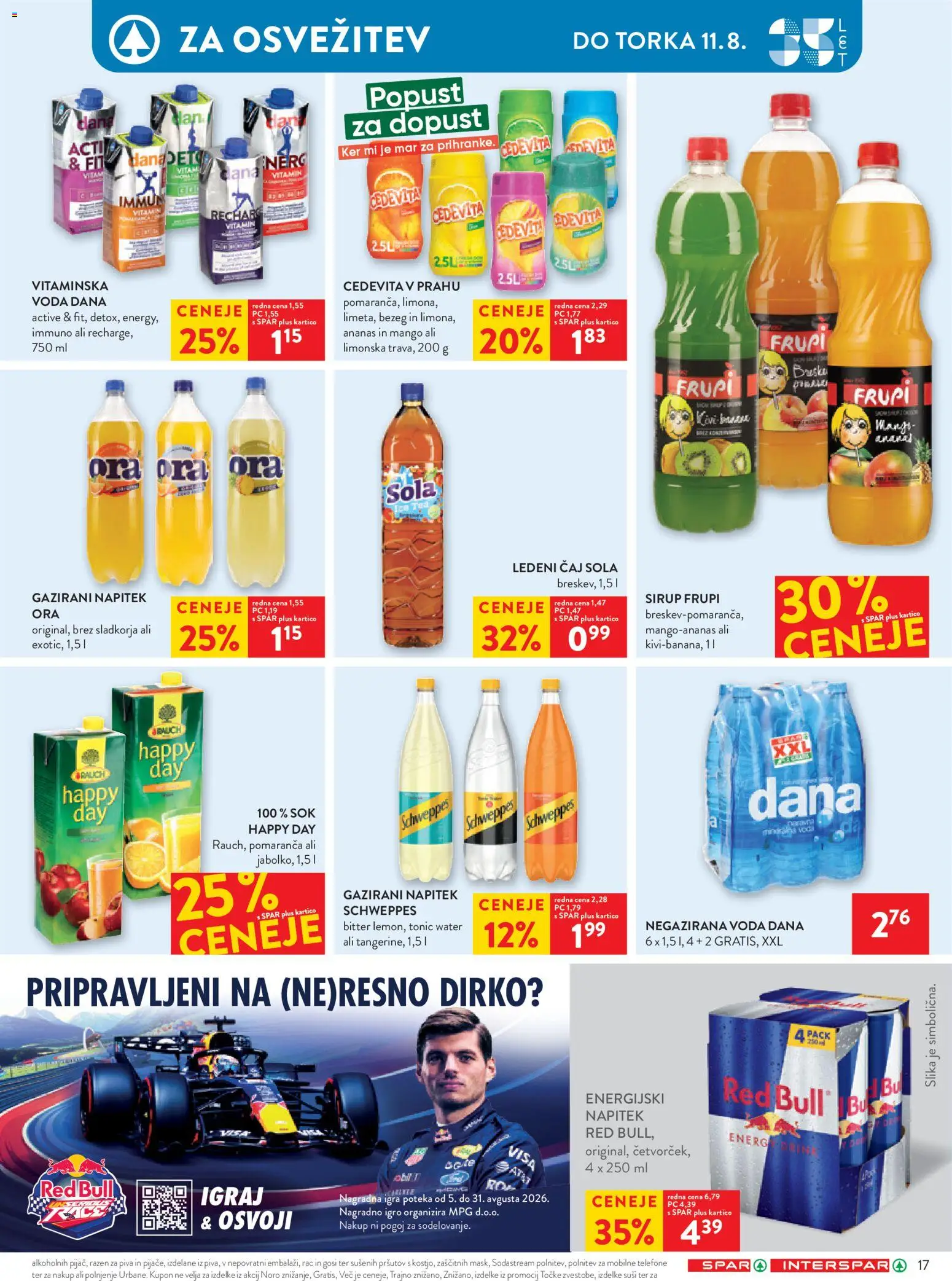 Novi Spar katalog ponudbe – veljaven od 05.08.2026 | Stran: 24 | Izdelki: Igra, Ledeni čaj, Suši, Voda