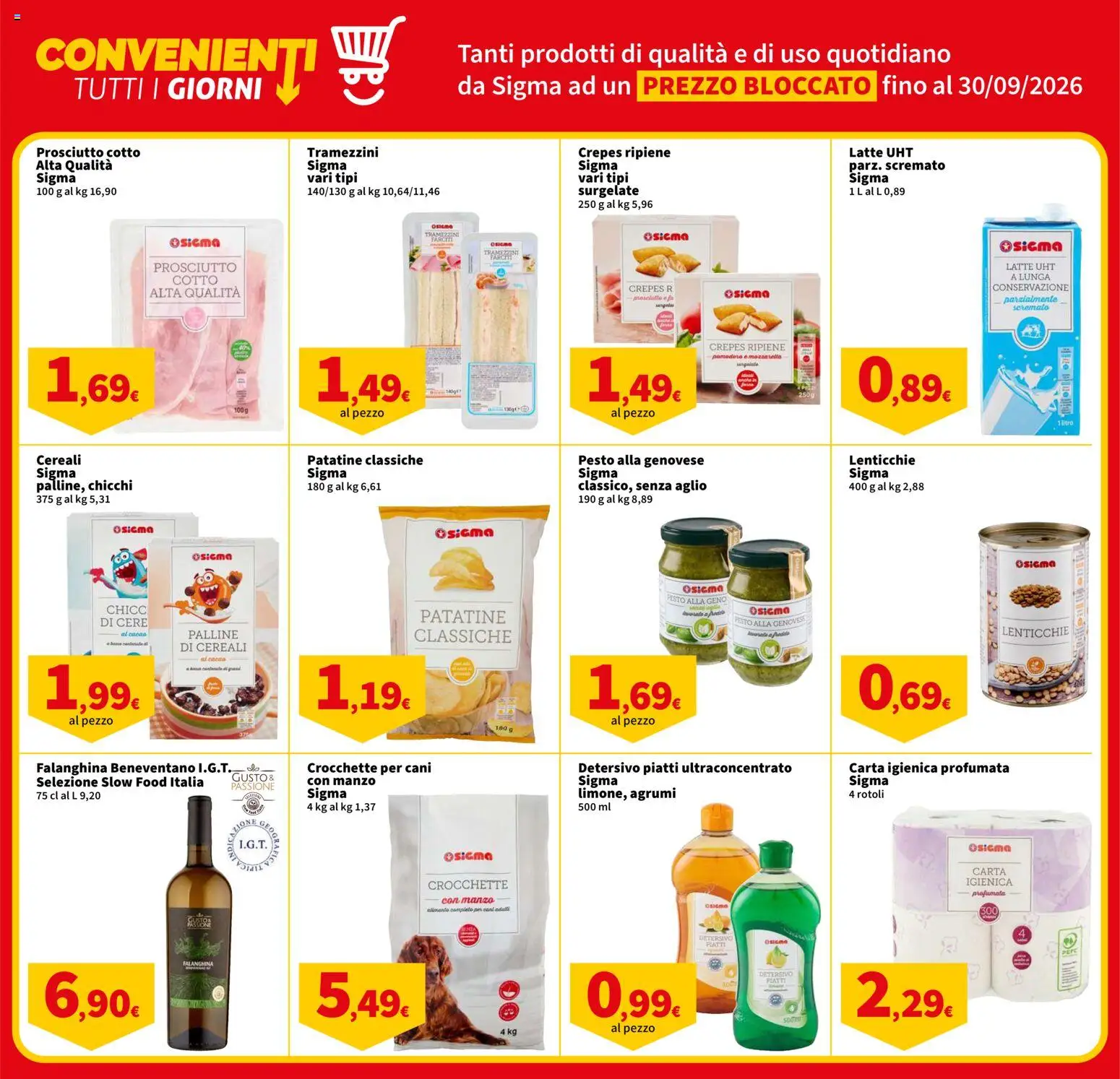 Volantino SIGMA del 30/07/2026 | Pagina: 8 | Prodotti: Prosciutto Cotto, Patatine, Pomodoro, Aglio