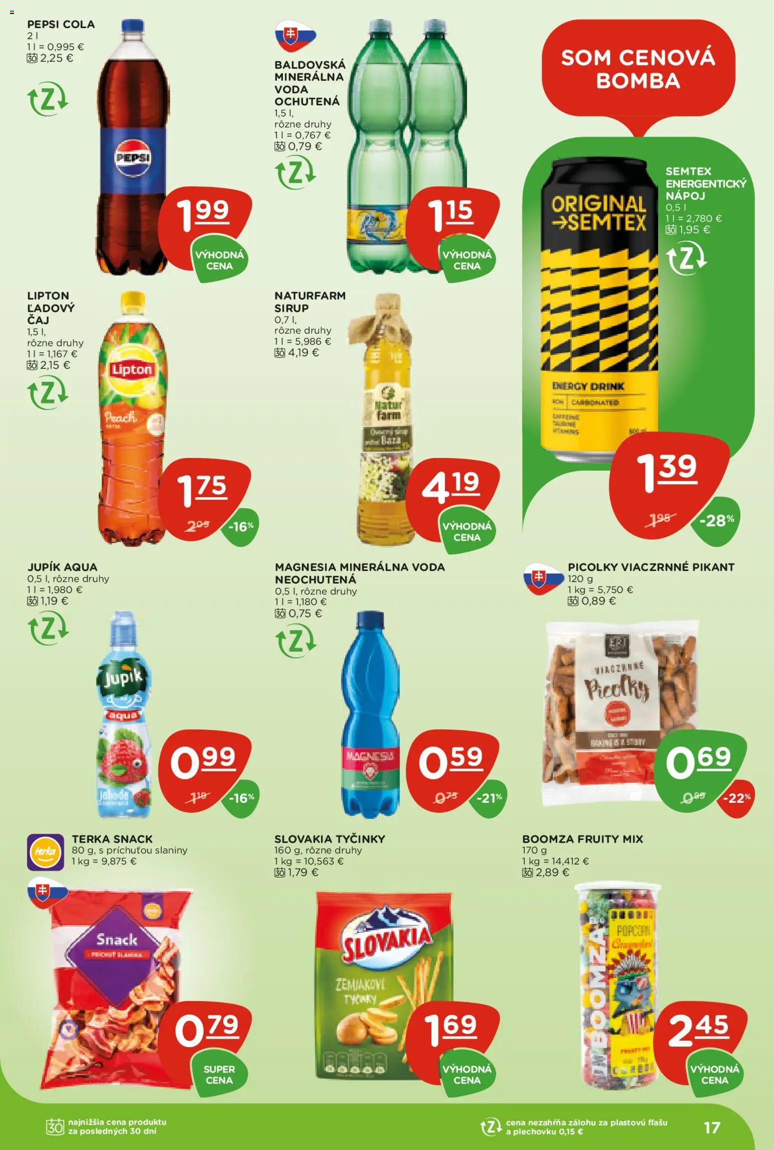 Nové Terno akcie – leták je platný od 07.05.2026 | Strana: 17 | Produkty: Magnesia, Voda, Minerálna voda, Baldovská