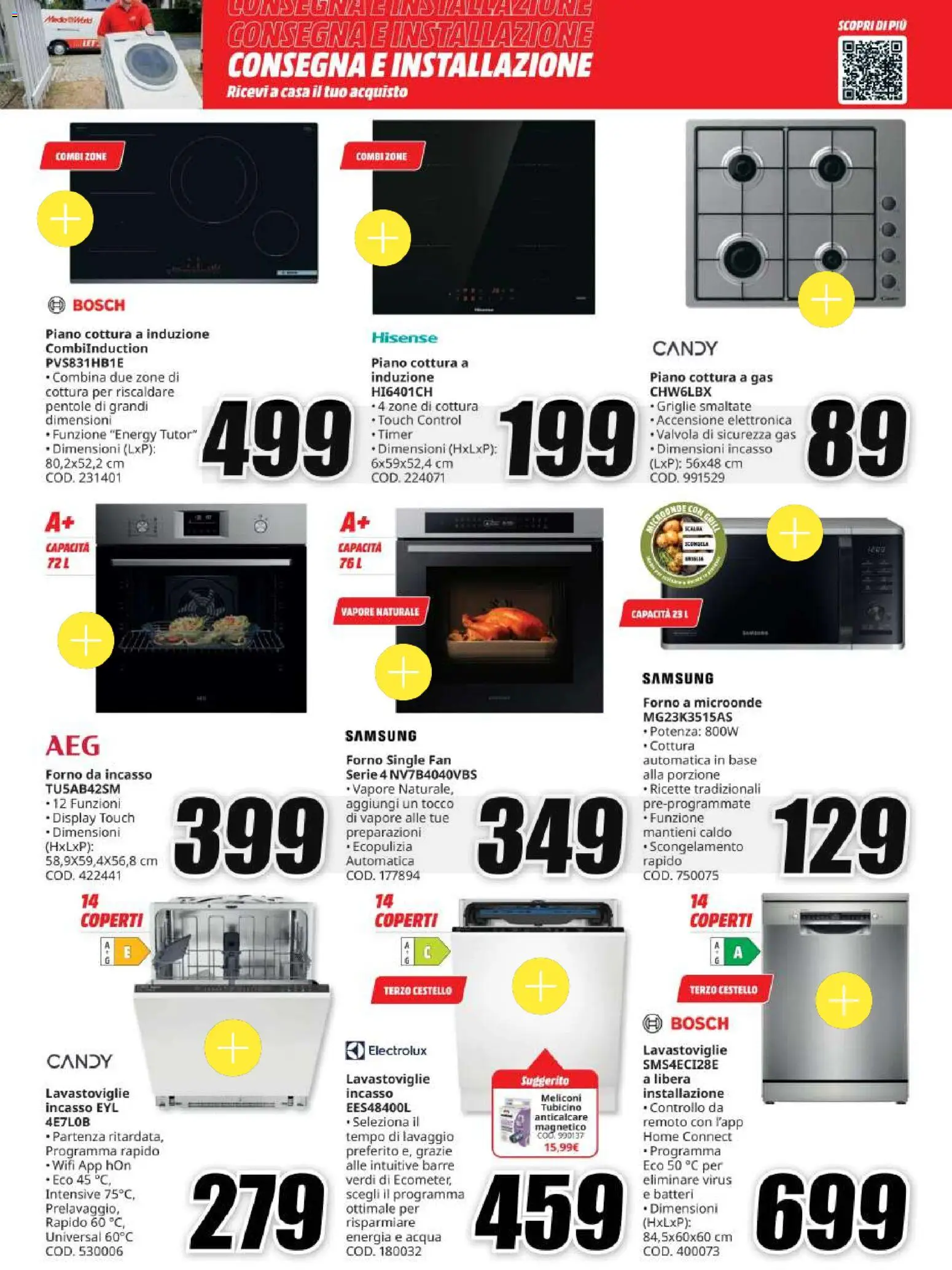 Volantino Media World del 20/08/2026 | Pagina: 33 | Prodotti: Pentole, Lavastoviglie, Fan, Samsung