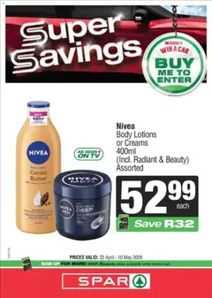 Spar specials catalogue – valid from 22.04.2026 | Page: 7 | Products: TV, Butter, Cream, Lotion