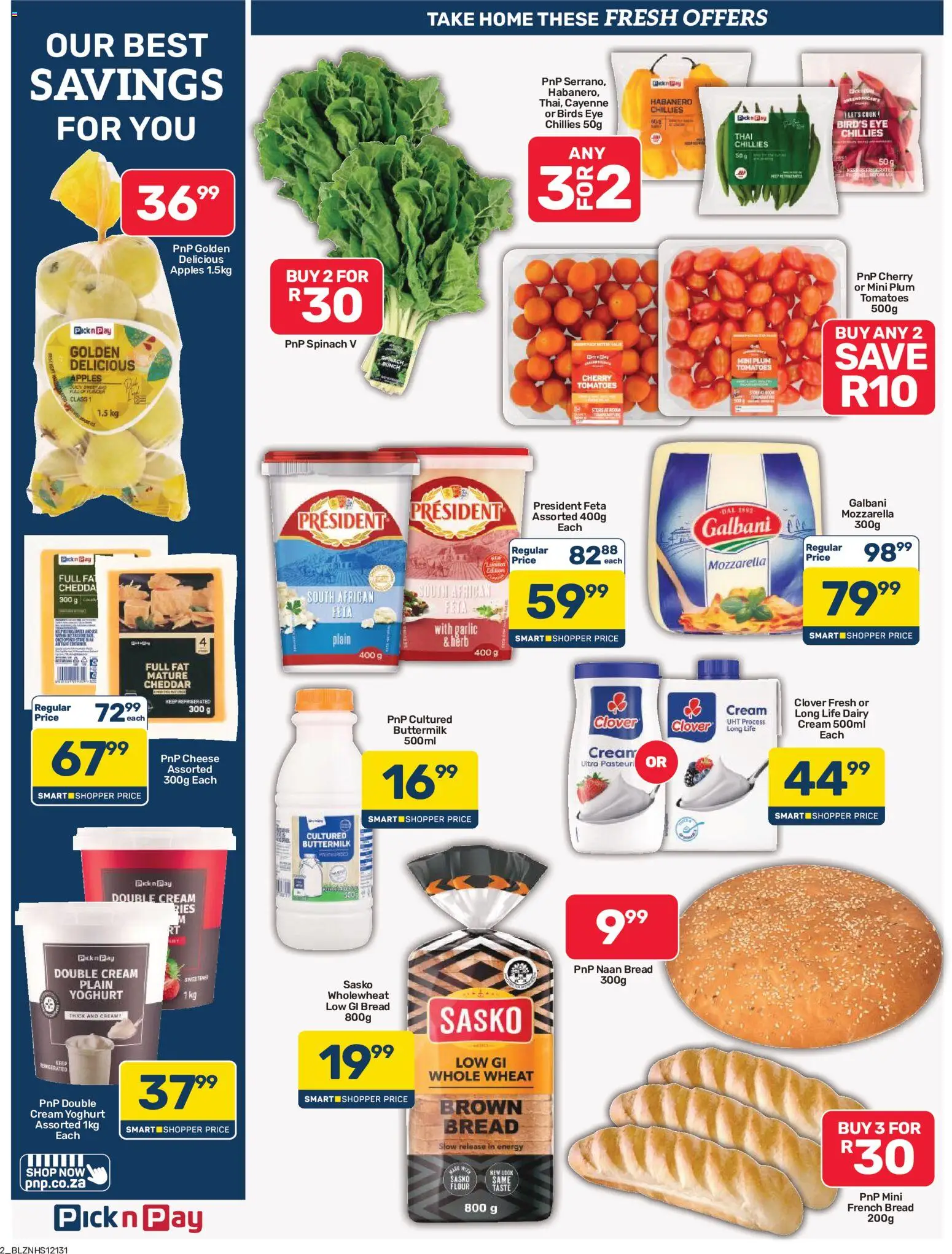 New Pick n Pay catalogue – valid from 25/09/2026 | Page: 2 | Products: Yoghurt, Apples, Cherry Tomatoes, Garlic