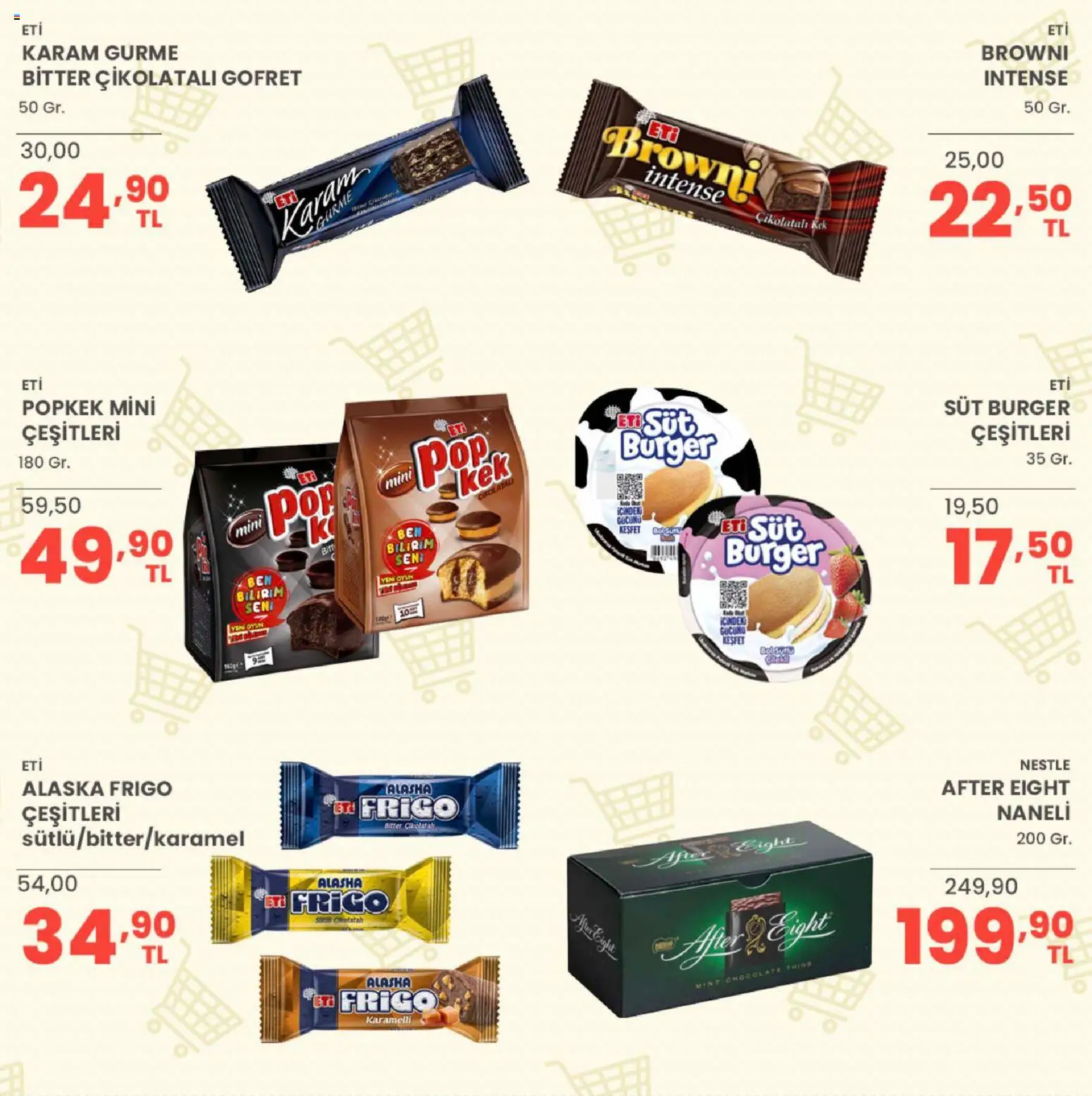 Sarıyer Katalog - 24 Temmuz 2026 tarihinden itibaren geçerlidir | Sayfa: 26 | Ürünler: Gofret, Çikolatalı gofret, Süt, Oyun