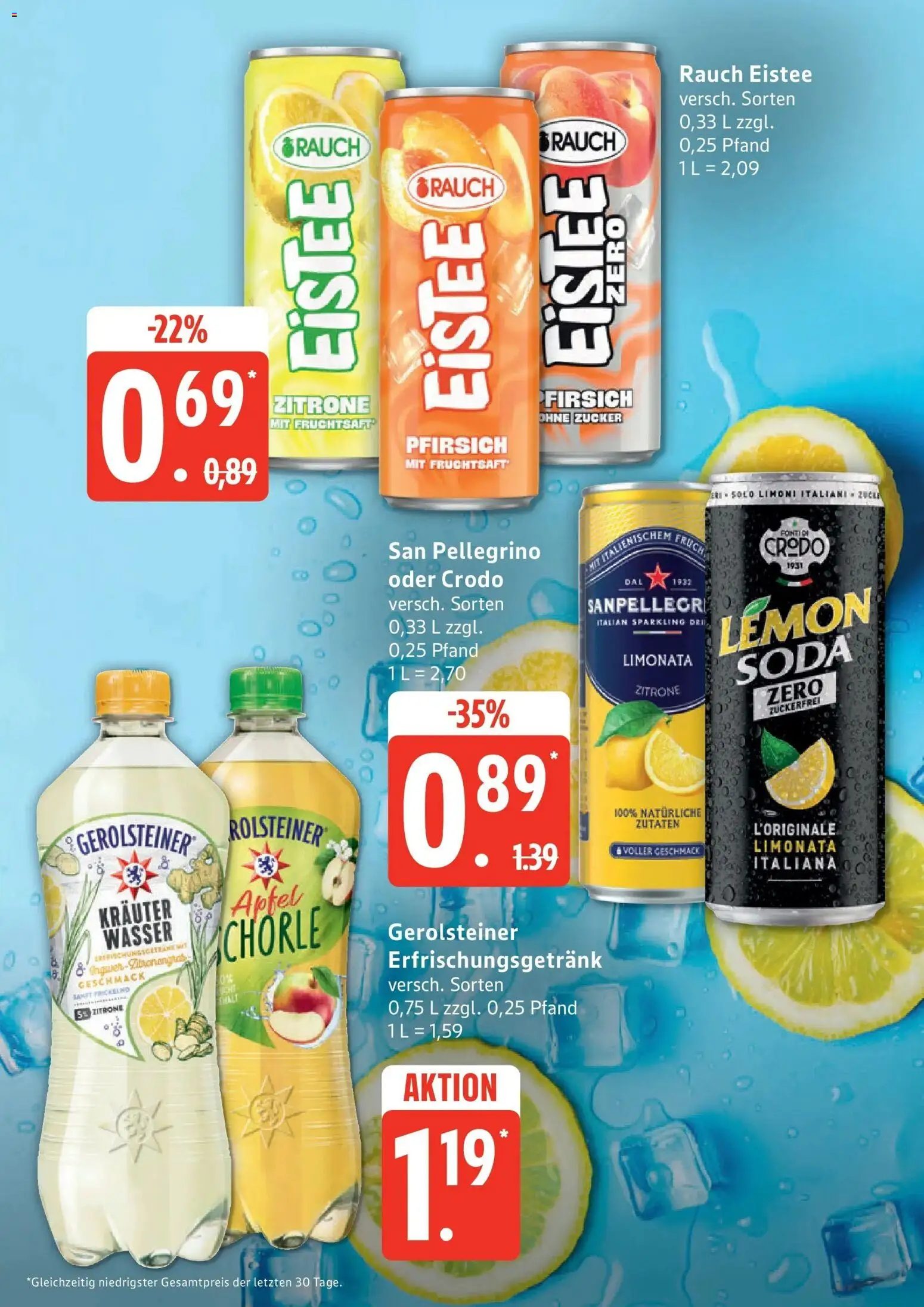Edeka prospekt Hamburg – gültig ab 01.06.2026 | Seite: 18 | Produkte: Zucker, Zitrone, Pfirsich, Gerolsteiner