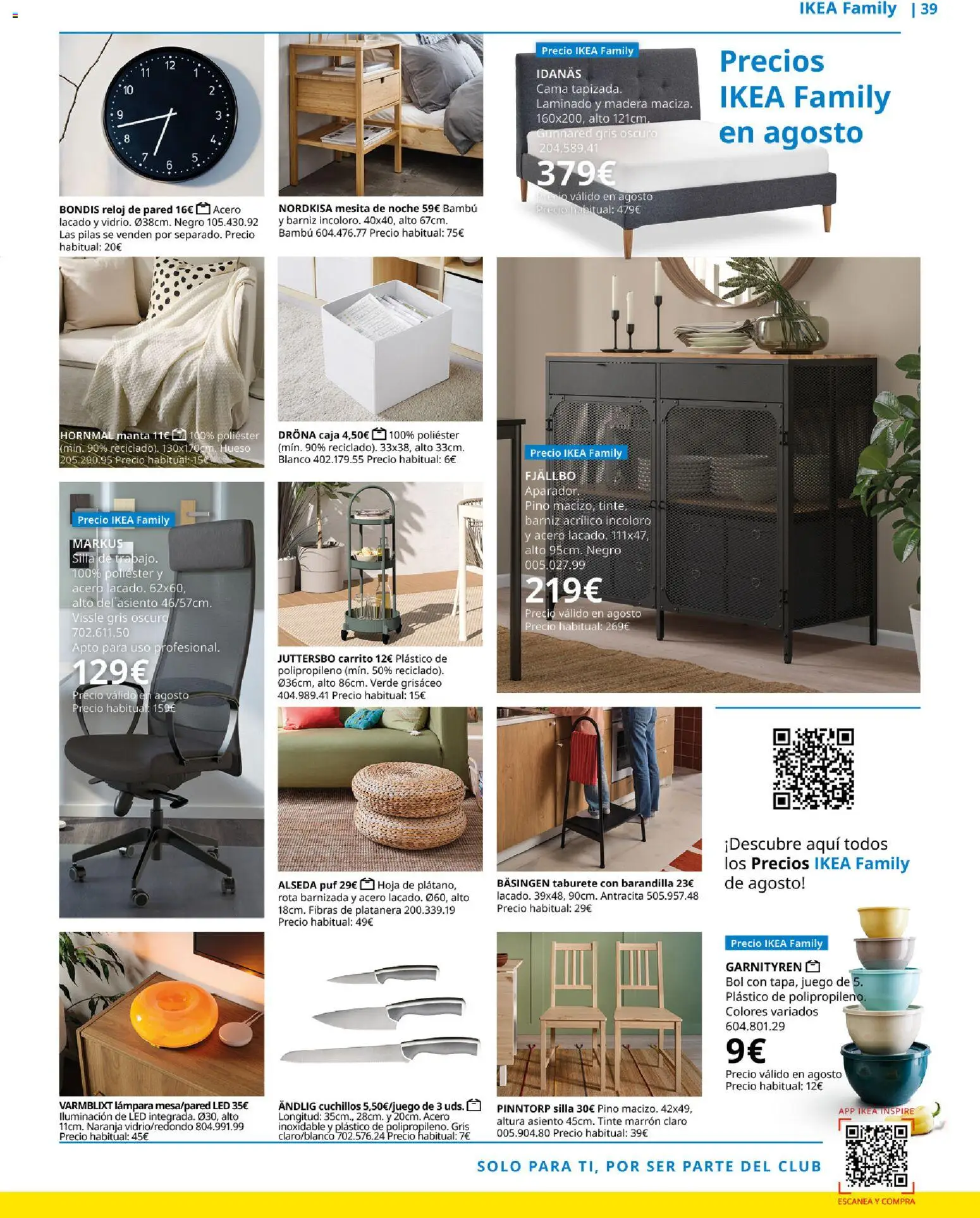 IKEA - IKEA Family Magazine │ válido desde el 01/07/2026 | Página: 39 | Productos: Tinte, Manta, Galette de chaise, Silla