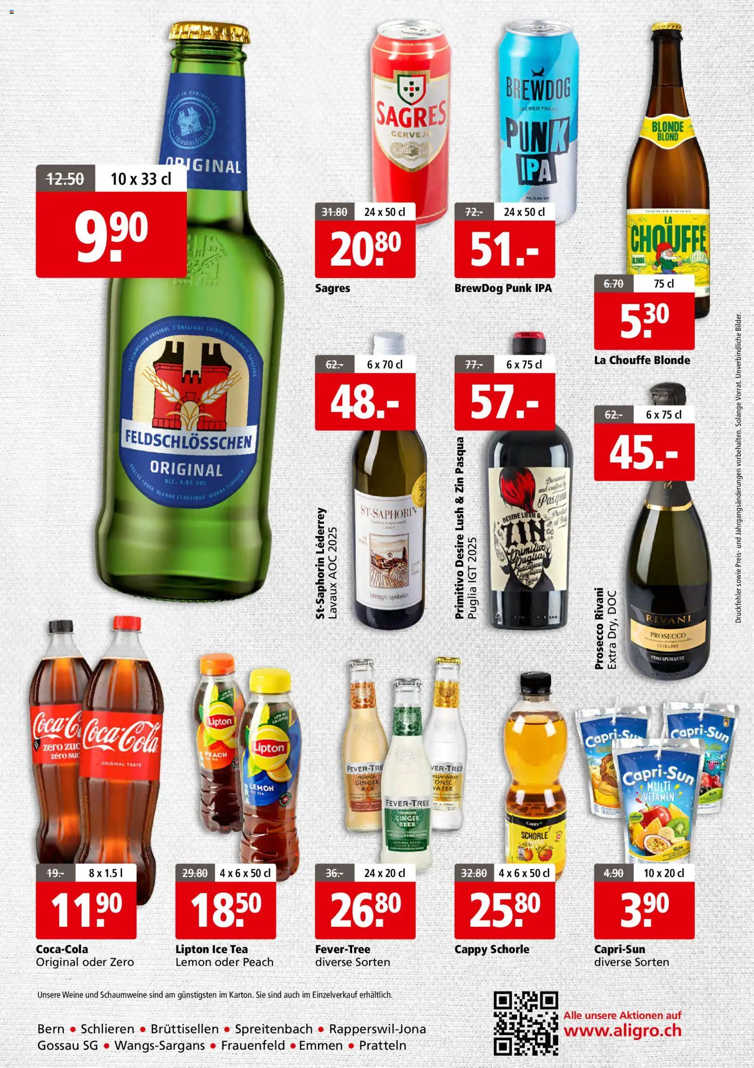 Aligro aktionen Business Schlieren, Gossau SG, Frauenfeld, Rapperswil-Jona, Sargans, Bern – gültig ab 26.10.2026 | Seite: 4 | Produkte: Prosecco