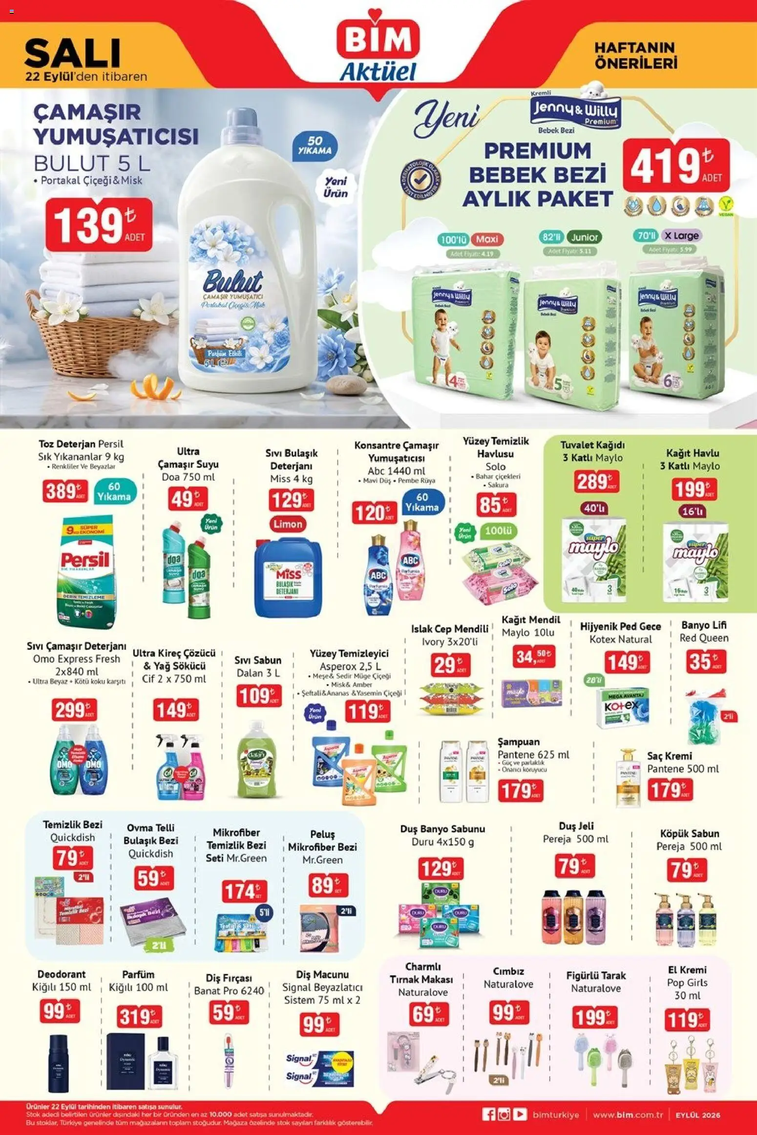 BİM - Katalog Salı - 22 Eylül 2026 tarihinden itibaren geçerlidir | Sayfa: 2