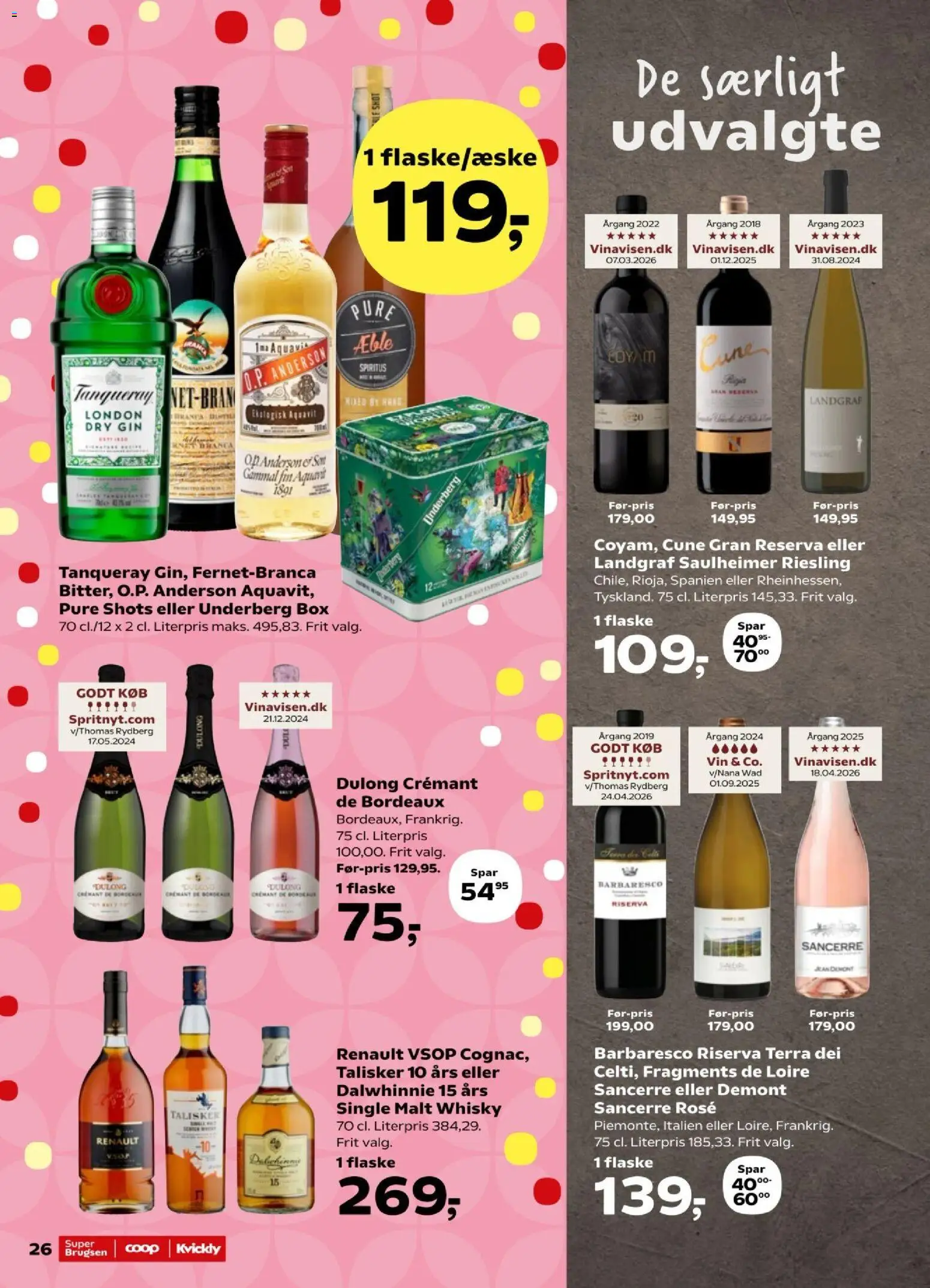 Super Brugsen tilbudsavis – gyldig fra 14/08/2026 | Side: 30 | Produkter: Vin, Gin, Whisky, Søm