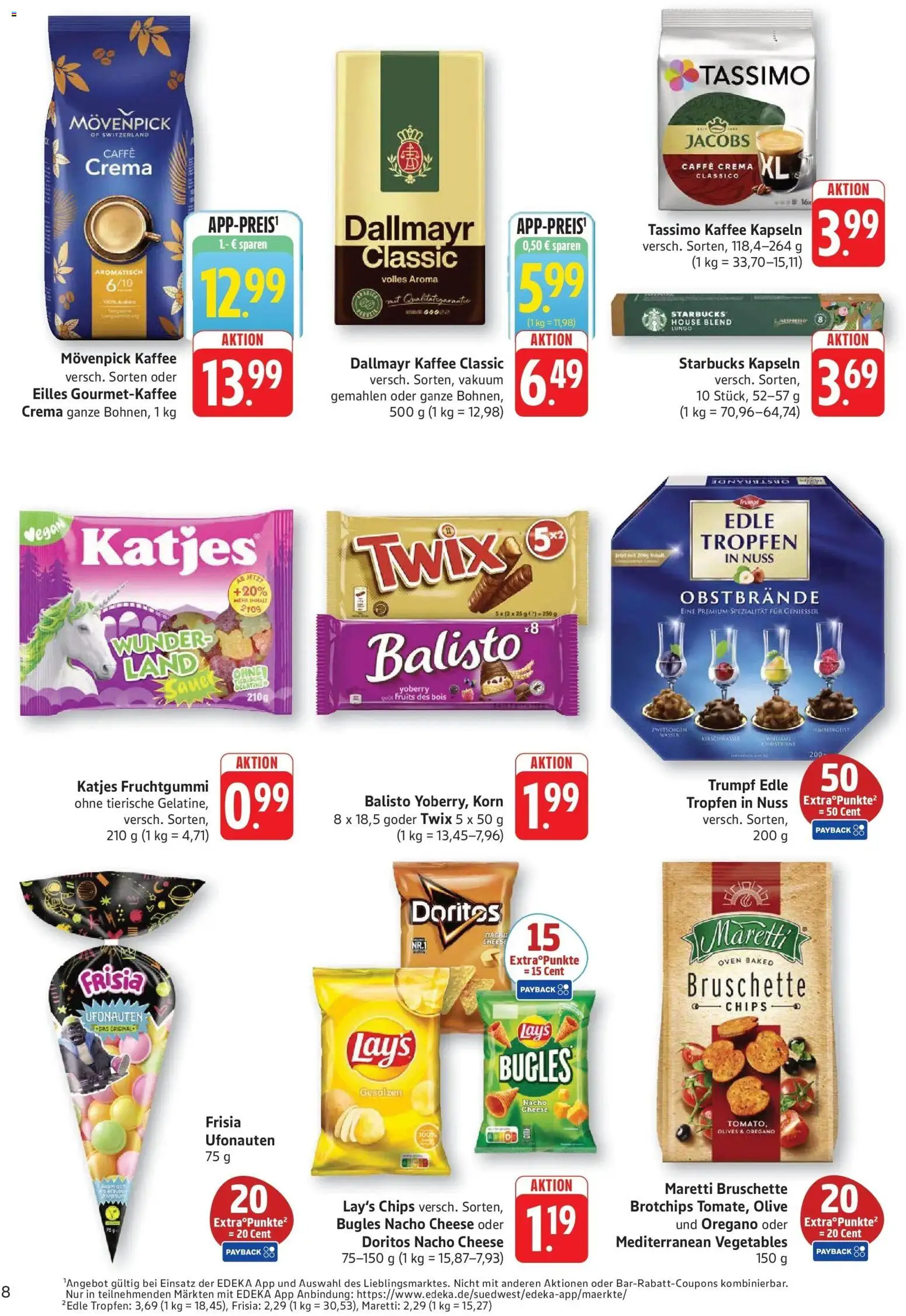 Edeka Prospekt Kröppen (ab 12.10.2026) » Angebote Online | Seite: 8 | Produkte: Kaffee, Katjes, Twix, Tassimo