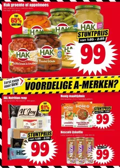 Dirk folder week 34 - Voorbeeld van een folder van Dirk, geldig van 19-08-2026 | Pagina: 4 | Producten: Spaghetti, Macaroni, Appelmoes, Nescafe