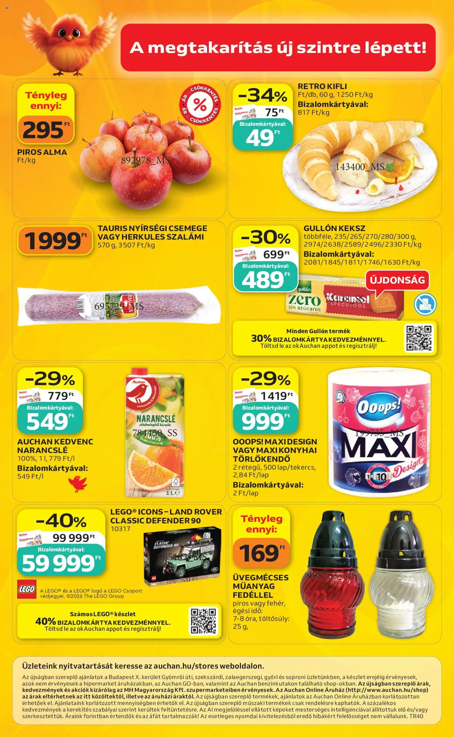 Auchan akciós ujság - amely érvényes a következő dátumtól: 2026.10.01. | Oldal: 20 | Termékek: Croissant, Kifli, Konyhai törlőkendő, Csemege